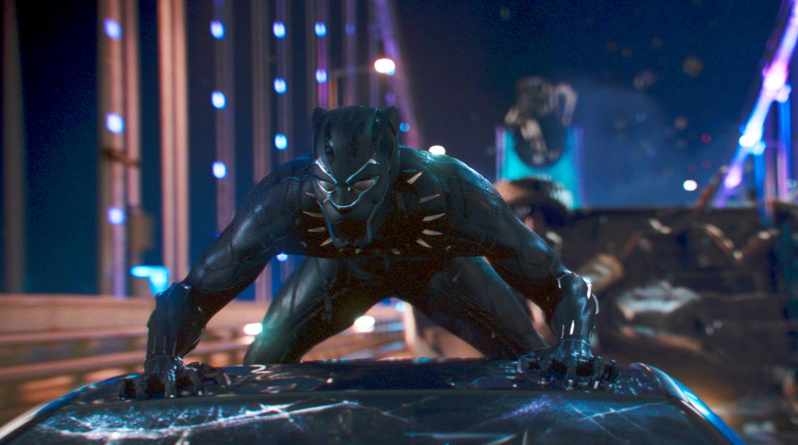 This image released by Disney shows a scene from Marvel Studios' "Black Panther." The film  received 12 nominations for the 24th annual CriticsÄô Choice Awards, which will be presented Jan. 13 on the CW Network. (Matt Kennedy/Marvel Studios-Disney via AP)