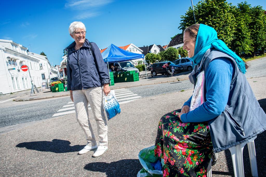 Marit Østerøy fra Lillesand synes tiggeforbudet er helt forferdelig.