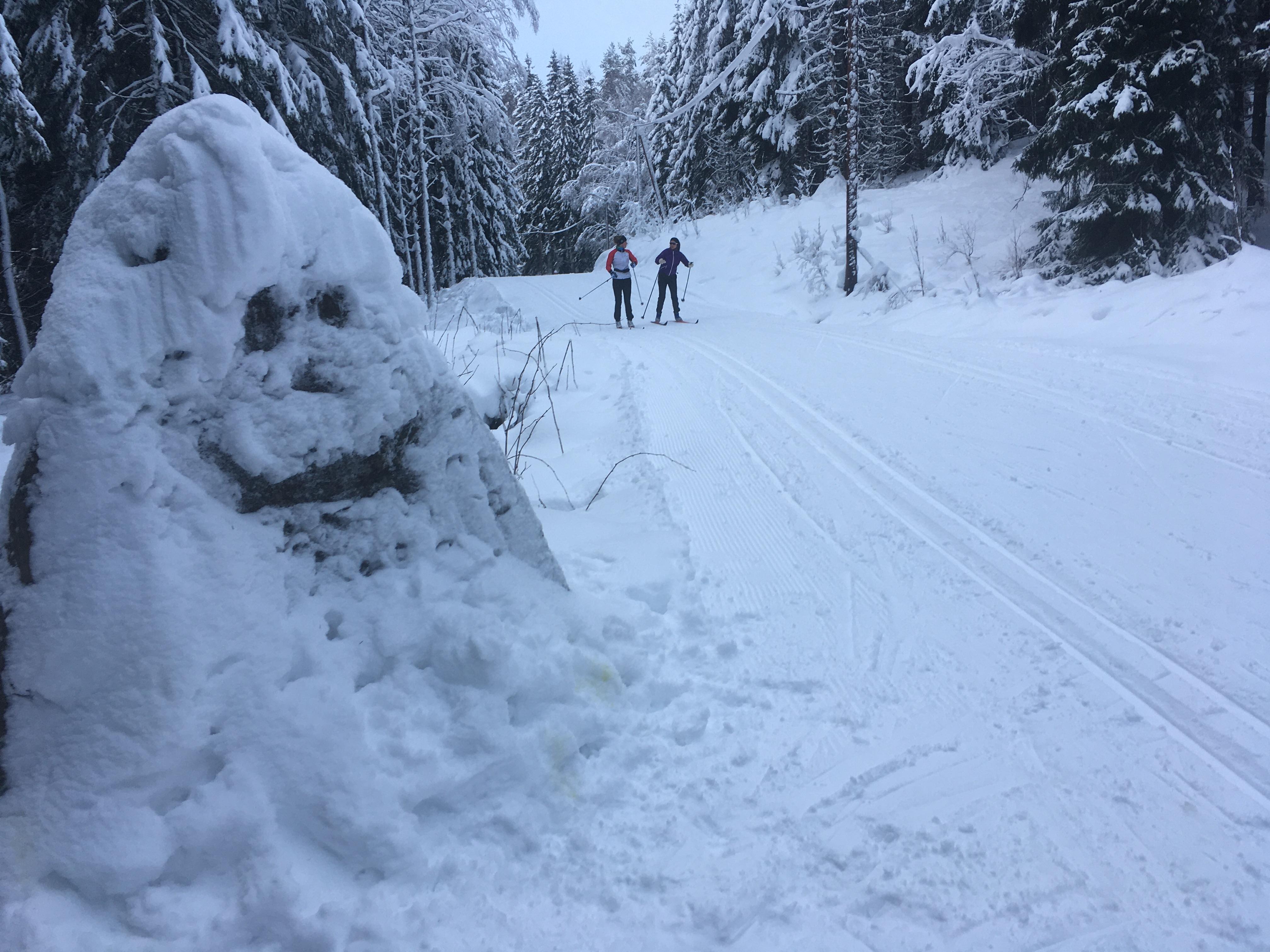 Skitrollet ønsker velkommen langs løypa mellom Linderudkollen og Lilloseter i Lillomarka.