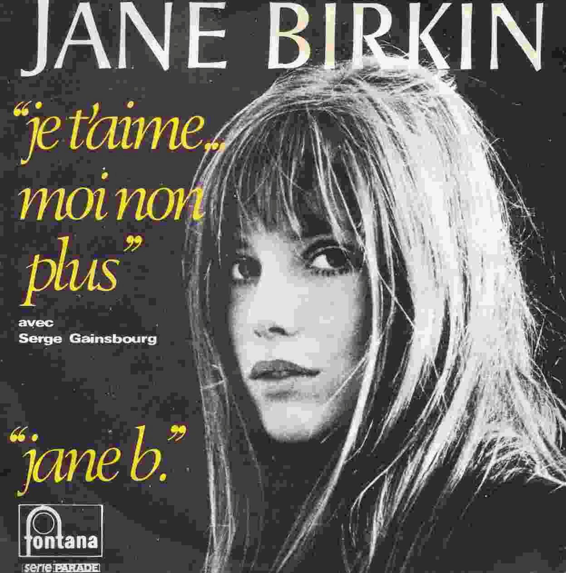 Jane Birkin på omslaget av «Je T’aime Moi Non Plus» i 1969.