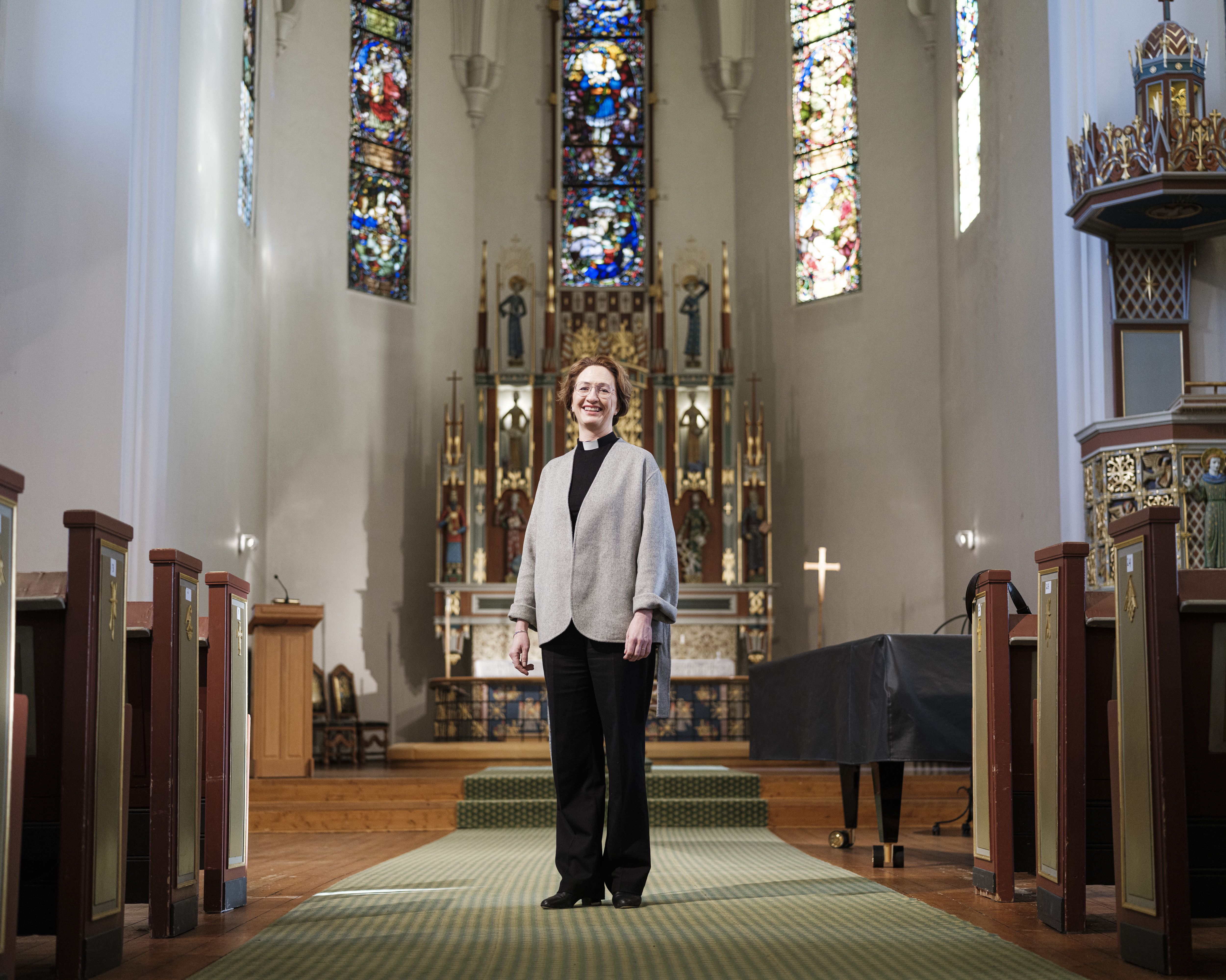 Kari Mangrud Alvsvåg presenteres som ny biskop i Borg. Fredrikstad domkirke.