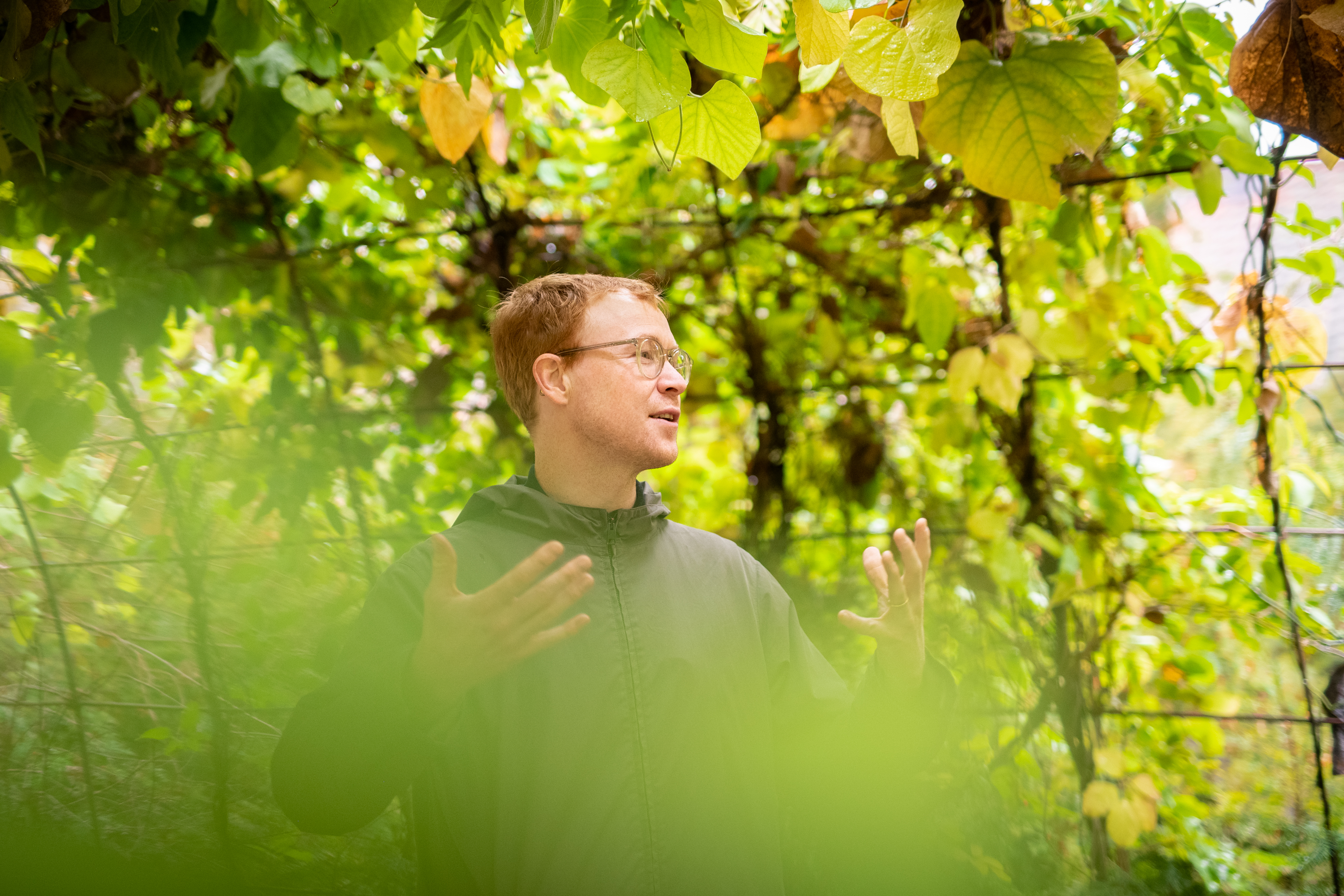 Portrett av Rolf Kristian Larsen. Botanisk Hage.