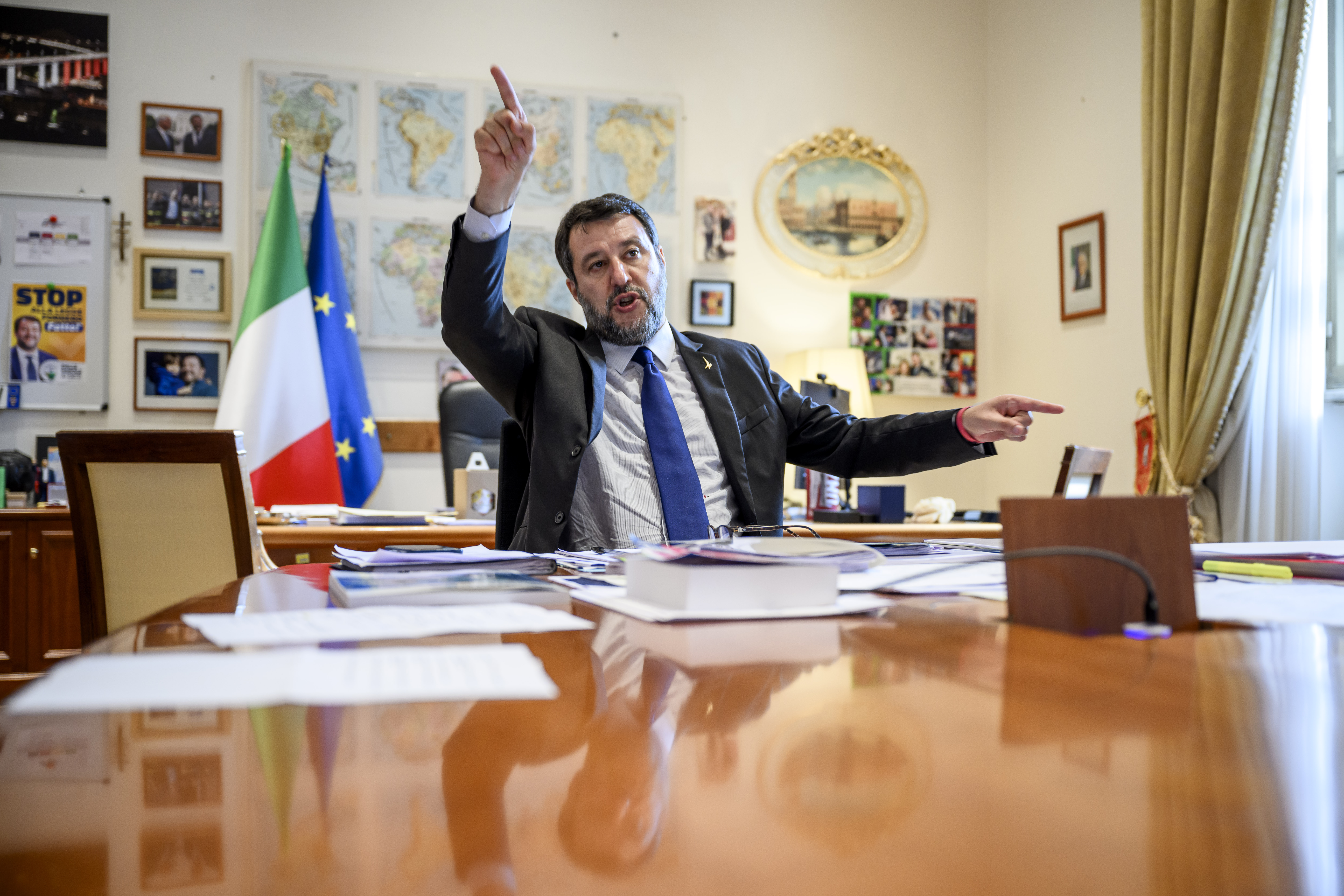 Le Pen flaunts her political closeness with Salvini on Italy visit
