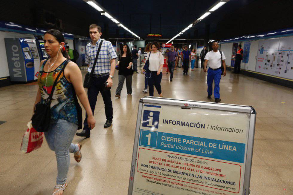 Sin fecha oficial para el cierre por obras de la línea 1 de Metro de Madrid entre Sol y Valdecarros