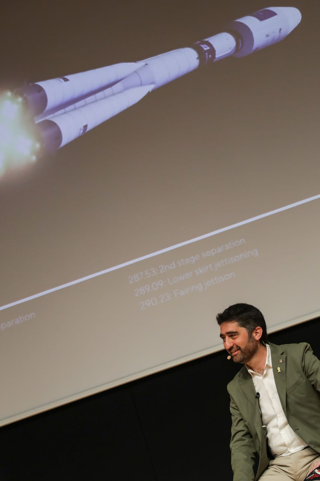 Jordi Puigneró during the launch of the nanosatellite 'Enxaneta'.