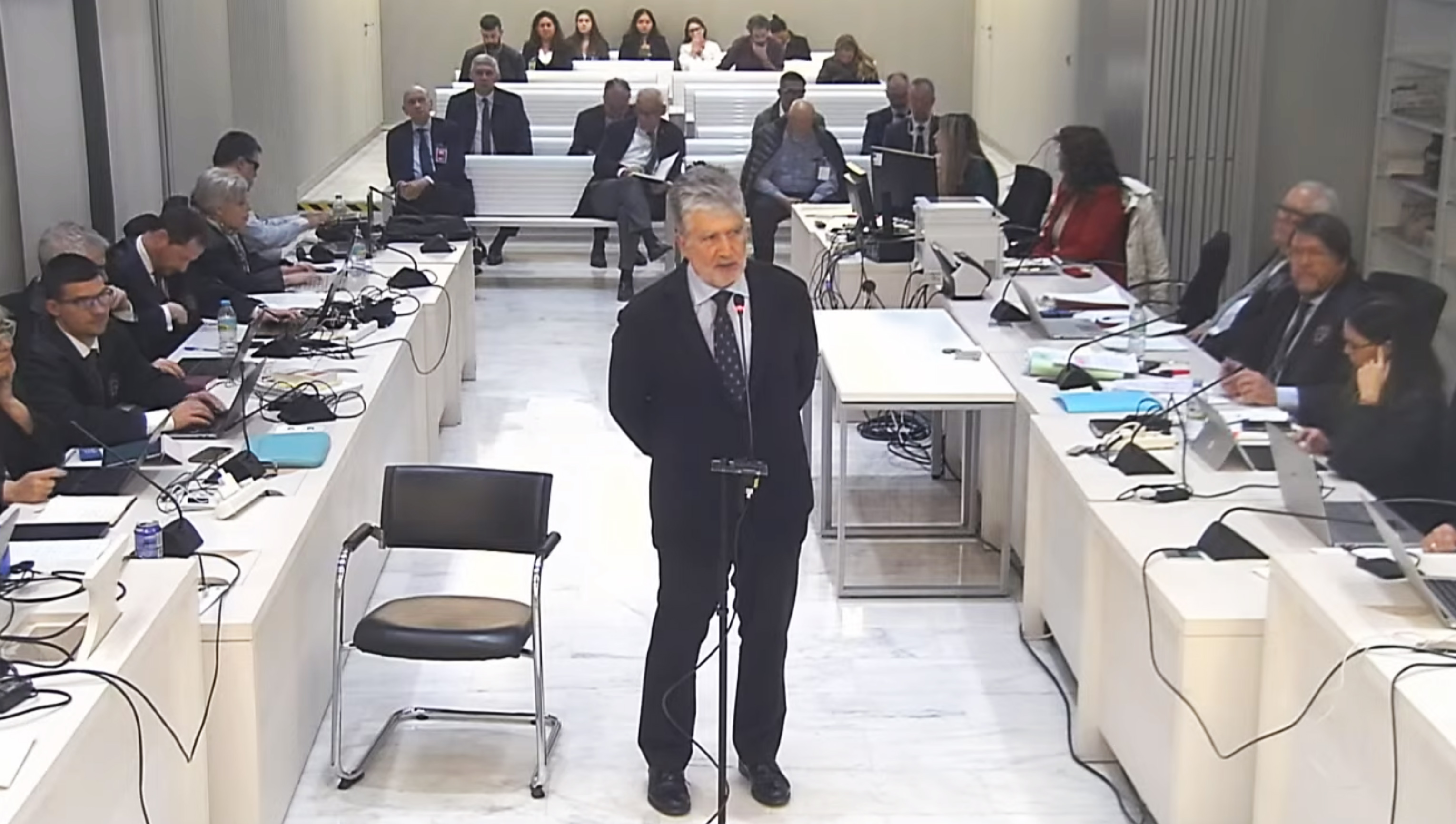 El exdirector de la Policía Nacional Ignacio Cosidó, este miércoles durante su declaración ante el juez de la Audiencia Nacional.