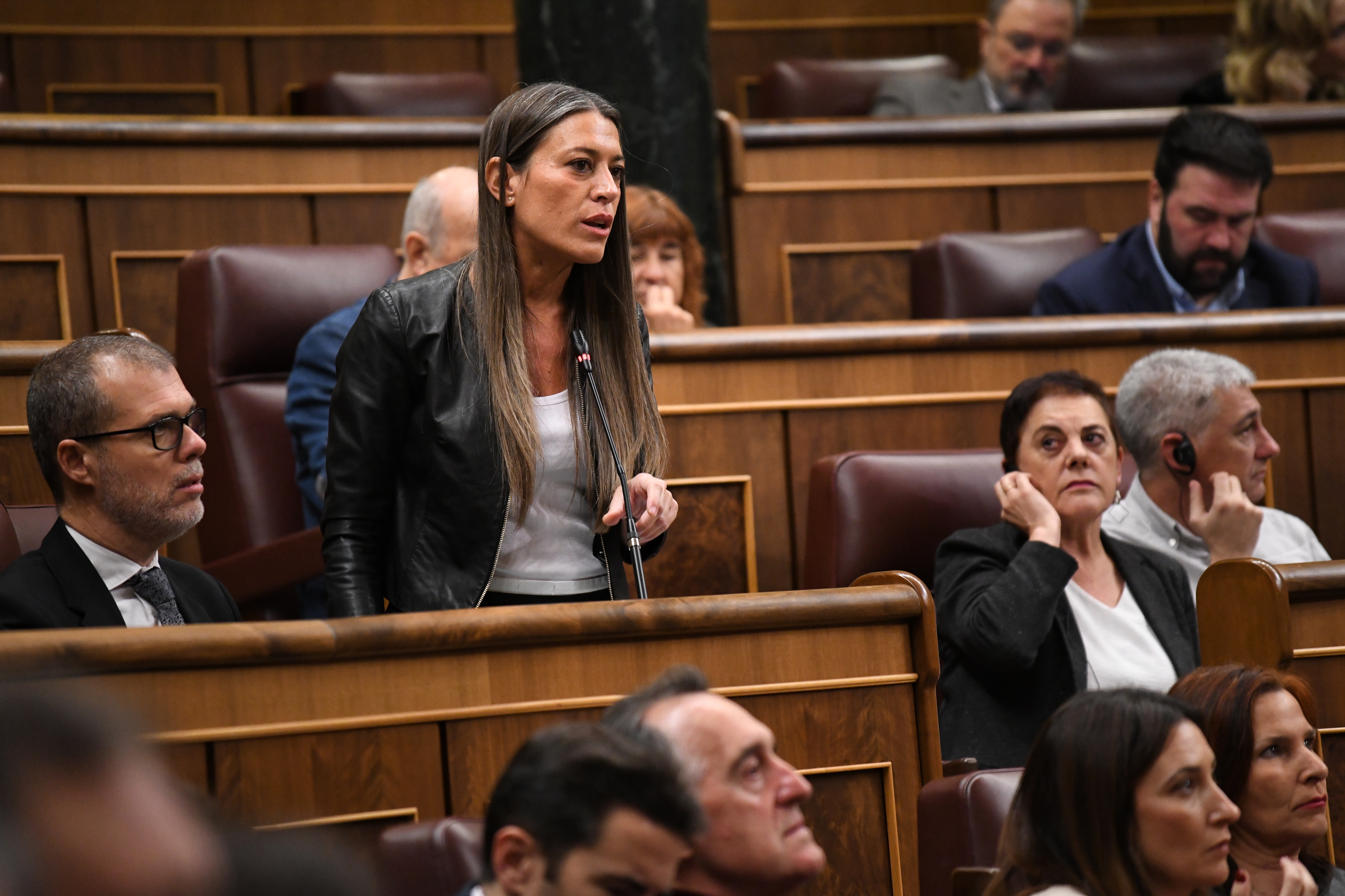 La portavoz de Junts en el Congreso, Miriam Nogueras, este mircoles en el Congreso.