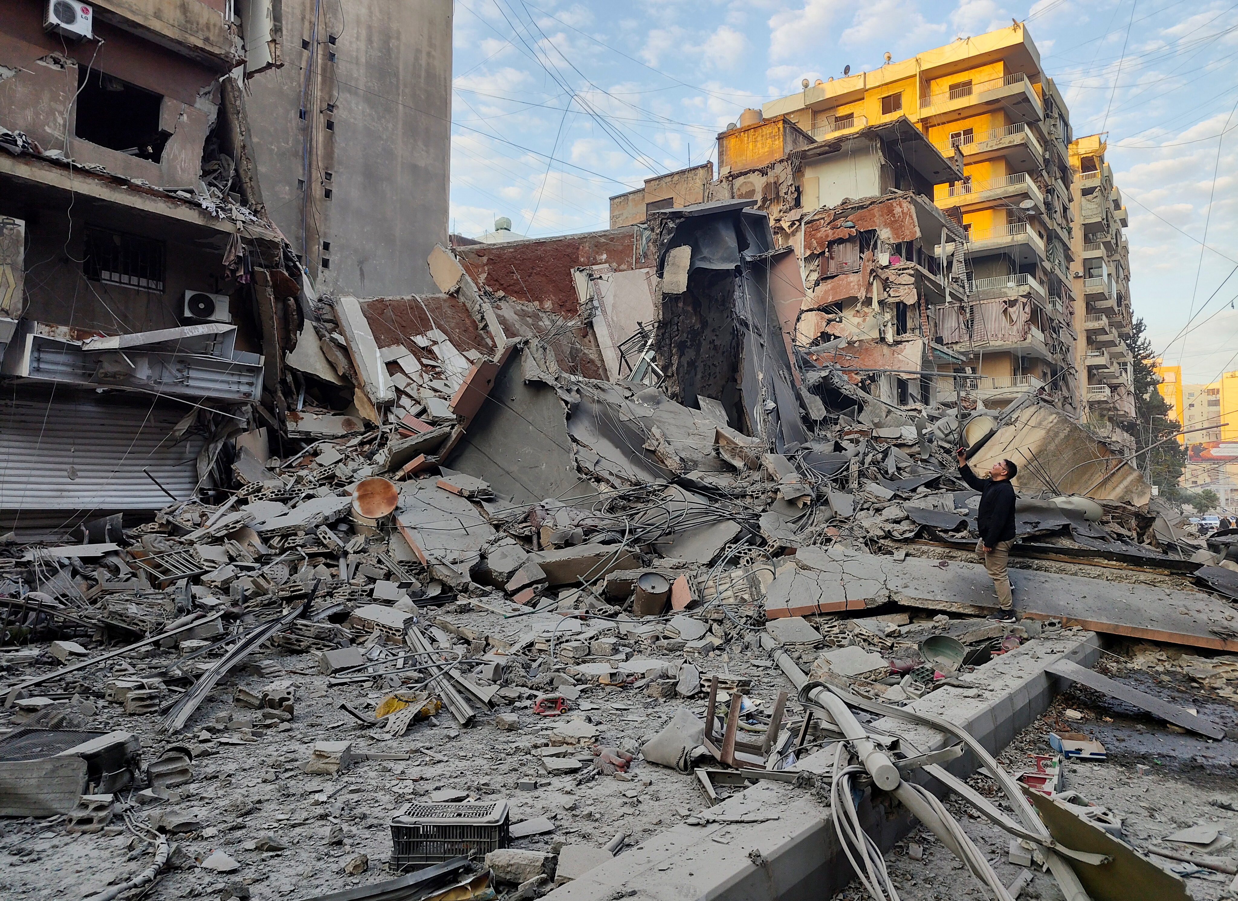 Una casa bombardeada en Beirut, este jueves.