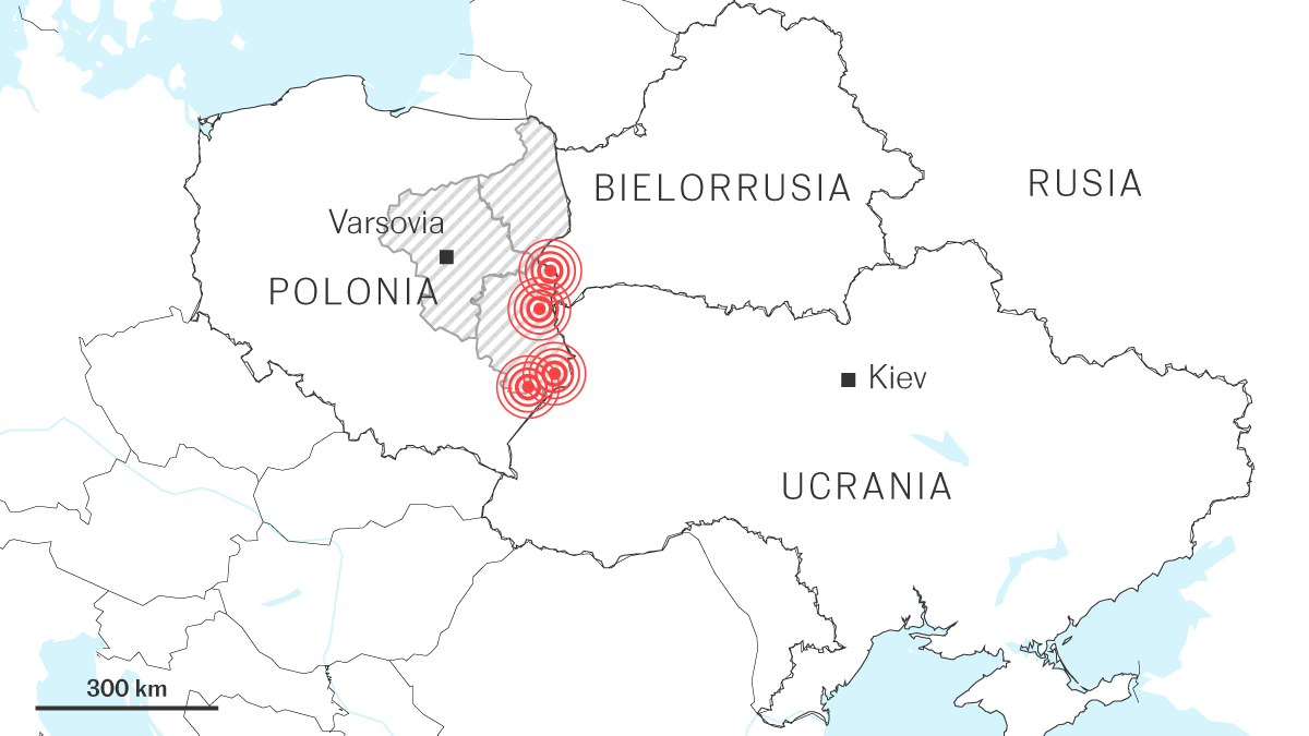 Mapa | Qué se sabe de los drones rusos derribados en Polonia