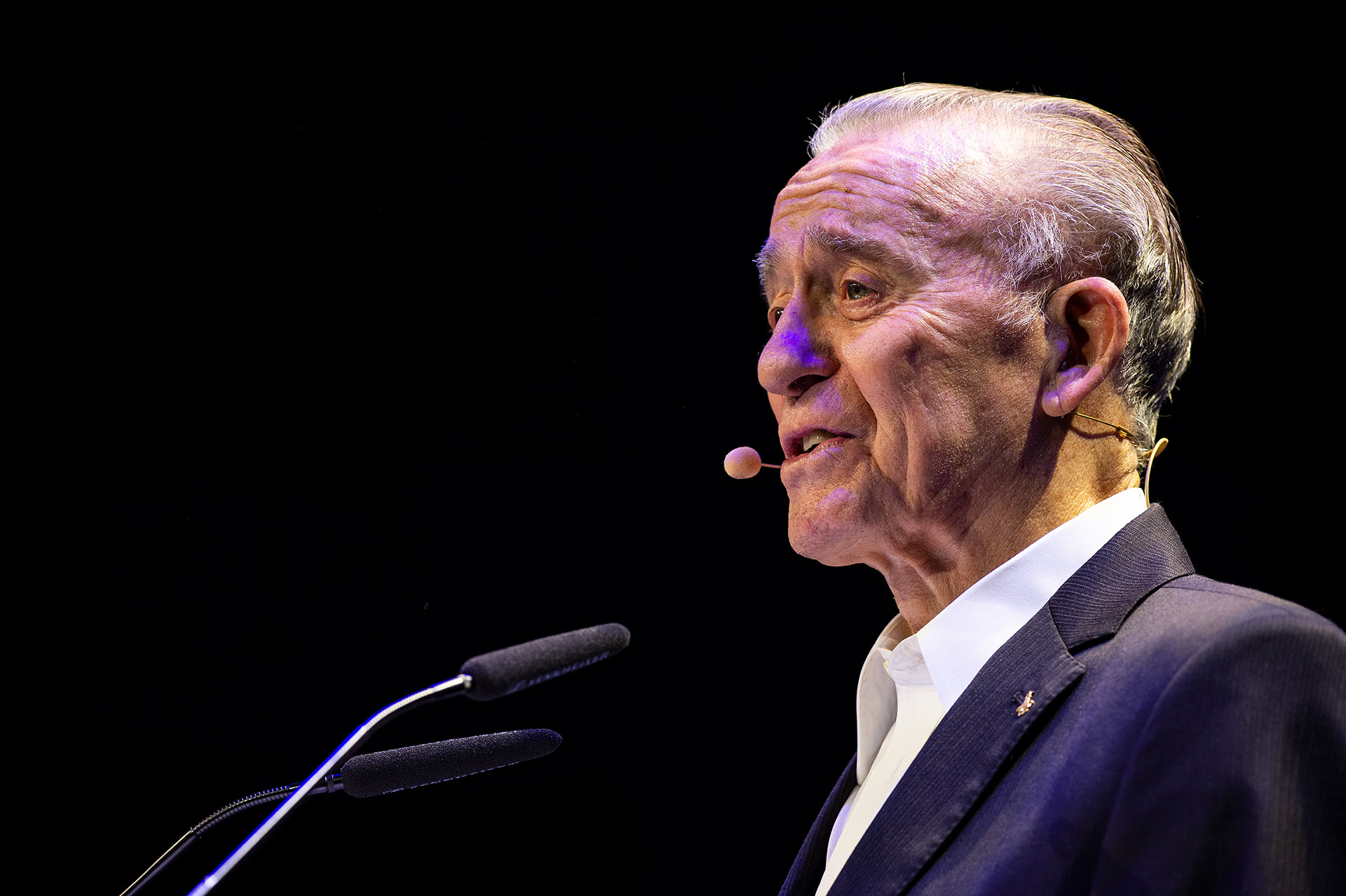 Walter Cunningham, durante su participación en el festival Starmus V, en 2019.