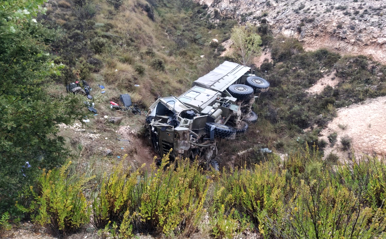 Muere el militar que quedó herido grave tras volcar su vehículo en la N-122 en Soria