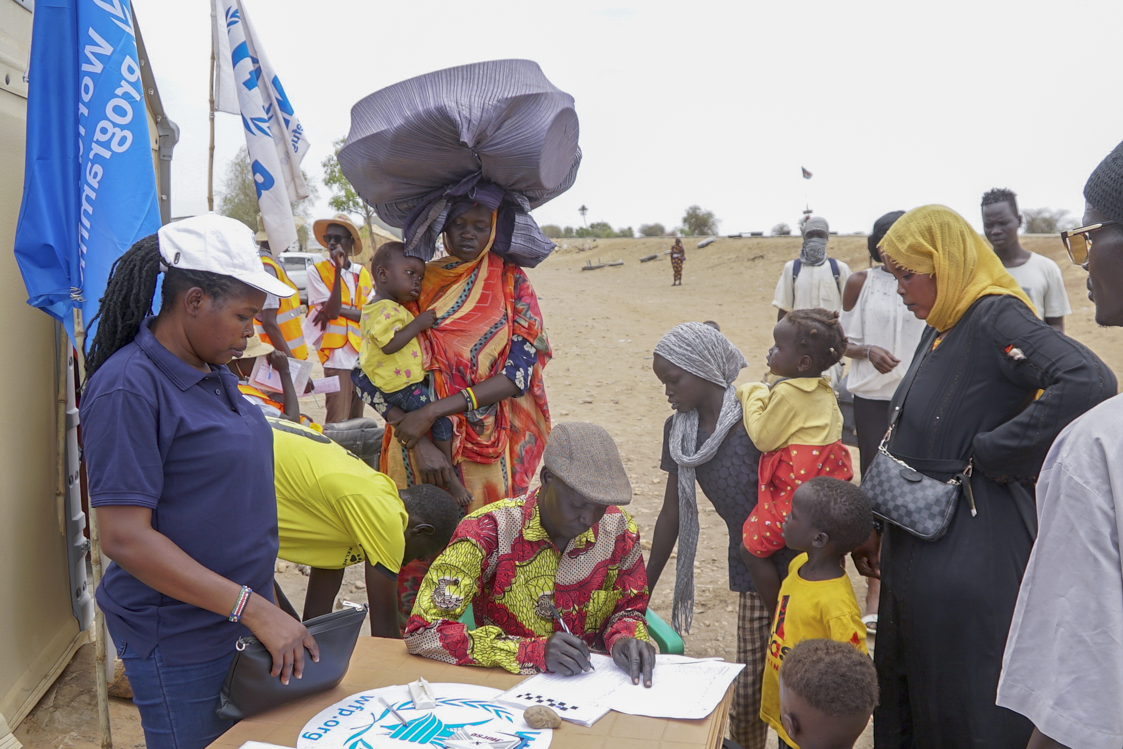 Refugiados do Sudão no campo de Renk County, Sudão do Sul, em 3 de maio. 