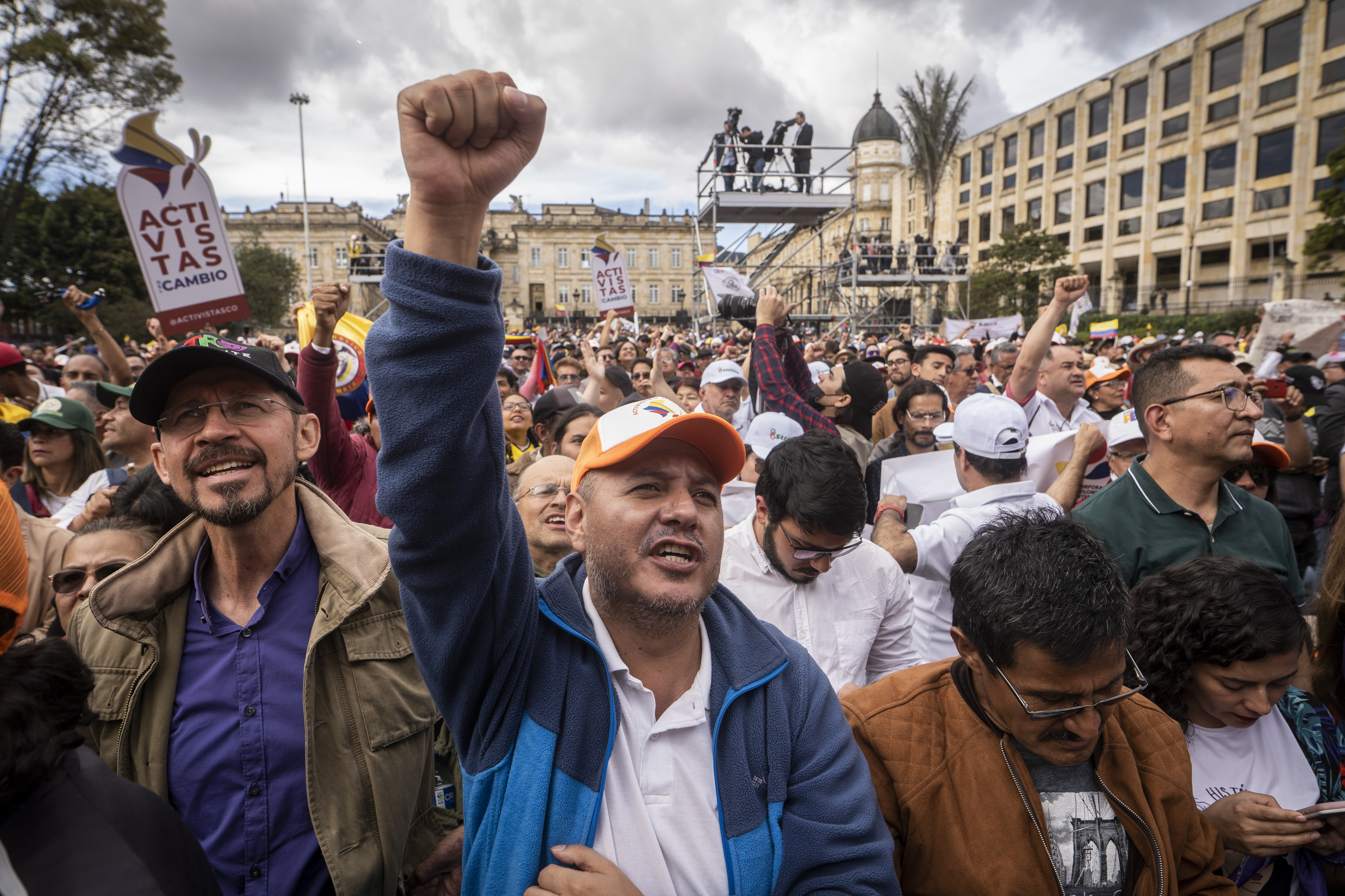 La marcha del Primero de Mayo de Bogotá, en imágenes
