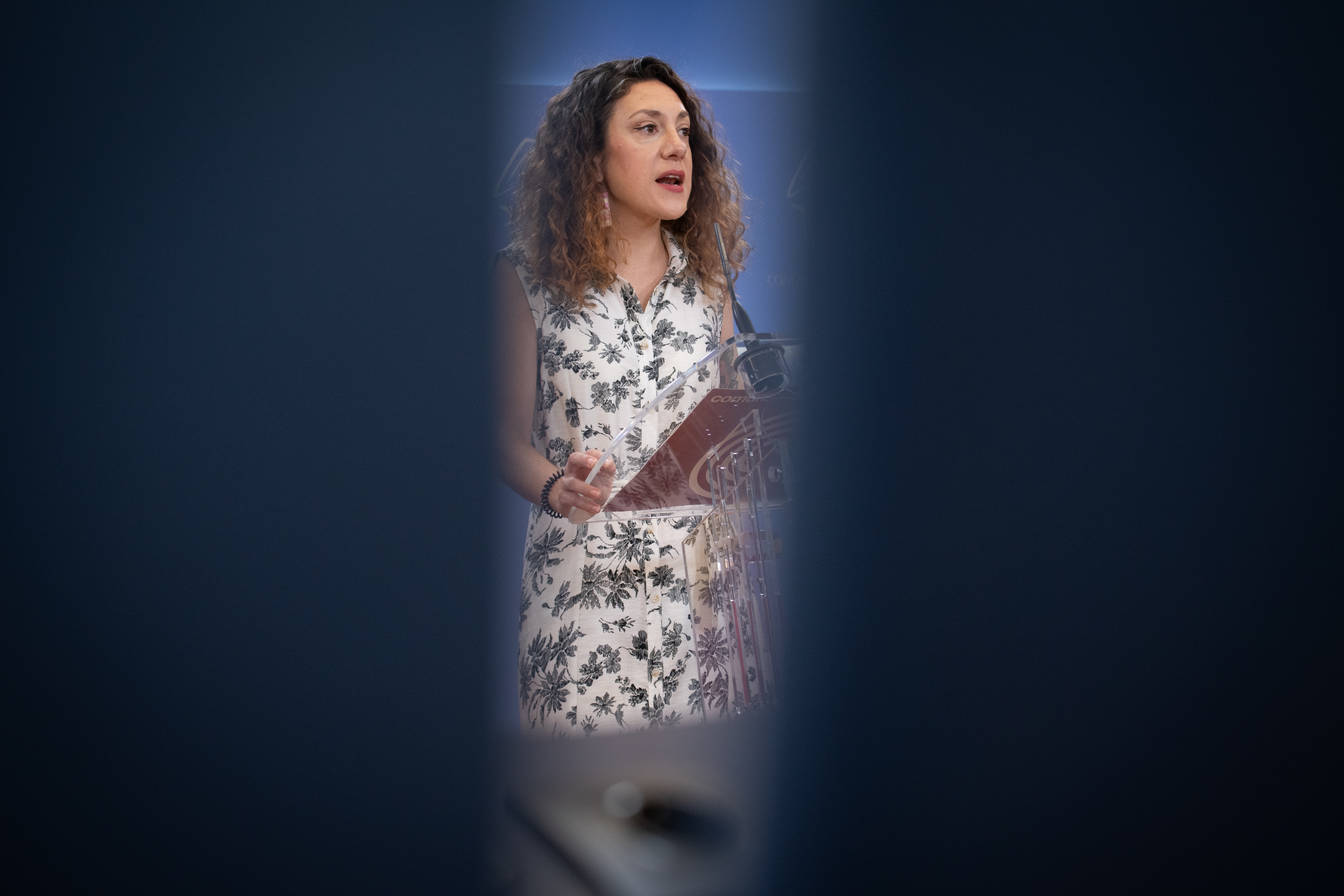 La diputada de Sumar Aina Vidal llega a una rueda de prensa en el Congreso de los Diputados, a 15 de julio de 2025, en Madrid (España).
15 JULIO 2025;RUEDAS;CONGRESO
Fernando Sánchez / Europa Press
15/07/2025
