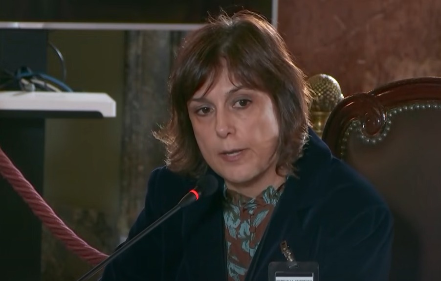 Berta Ferrero, durante su comparecencia. 