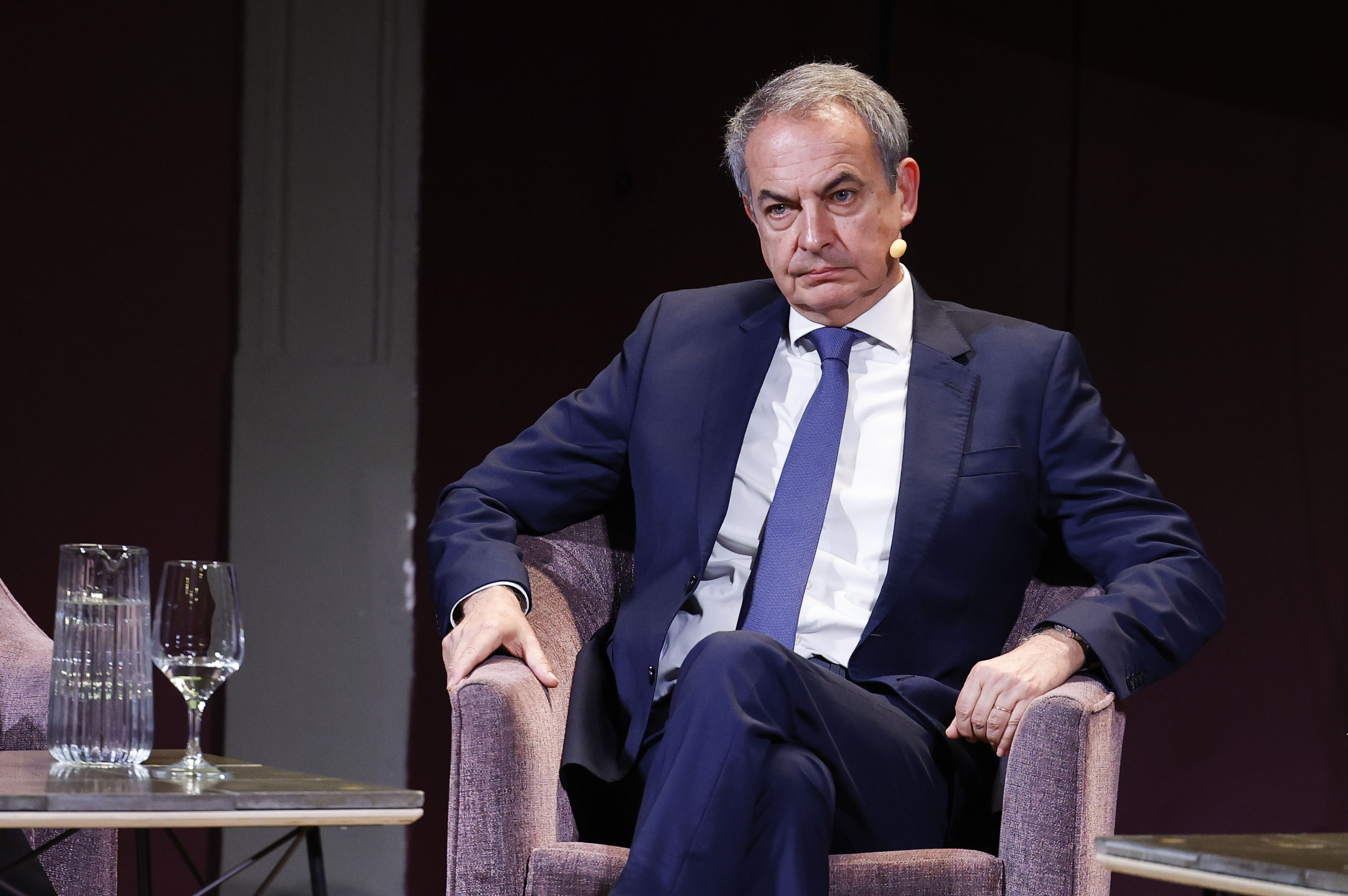 MADRID, 03/11/2025.- El expresidente del Gobierno José Luis Rodríguez Zapatero durante el desayuno informativo que protagoniza este lunes en Madrid. EFE/Chema Moya
