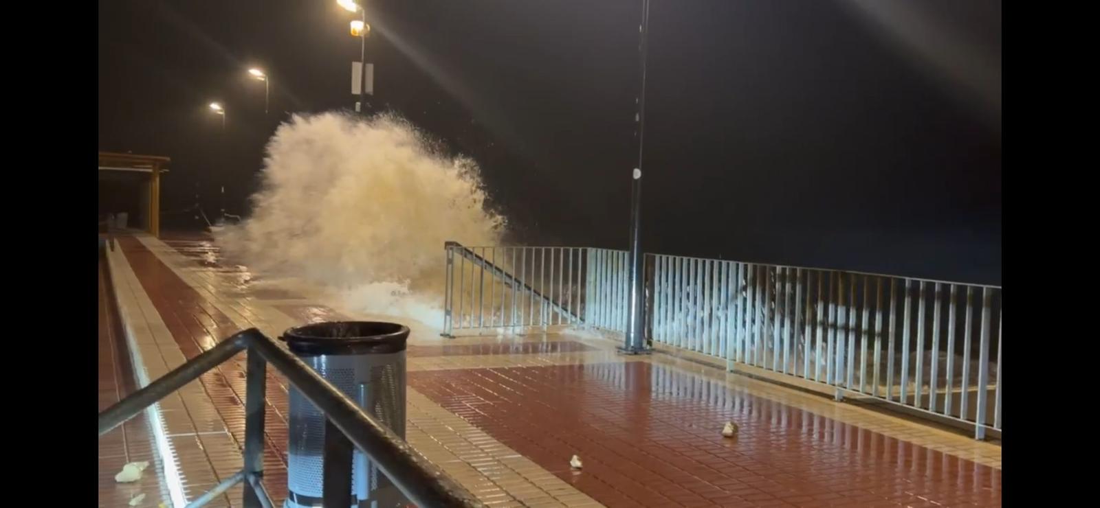 Temporal en Isla Cristina, en una imagen del Ayuntamiento