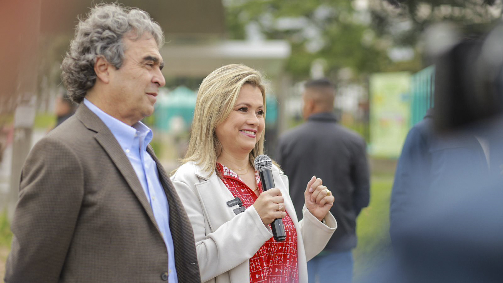 Sergio Fajardo y Edna Bonilla, este jueves.