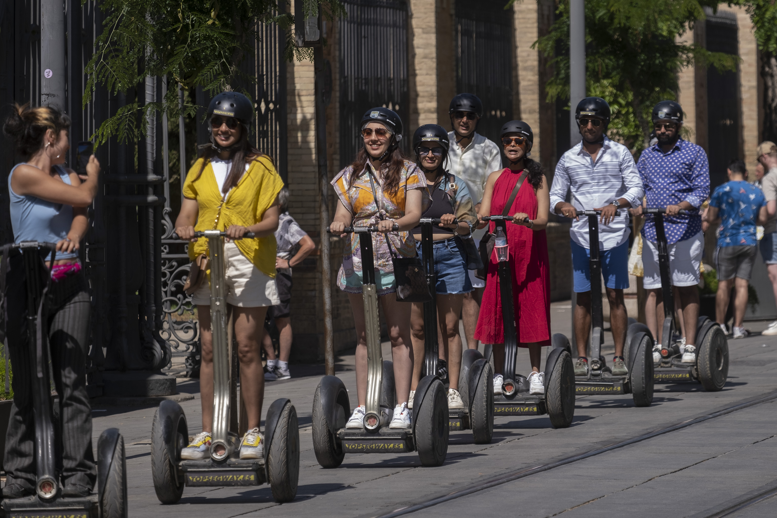 Un grupo de turistas el pasado 11 de mayo en Sevilla.