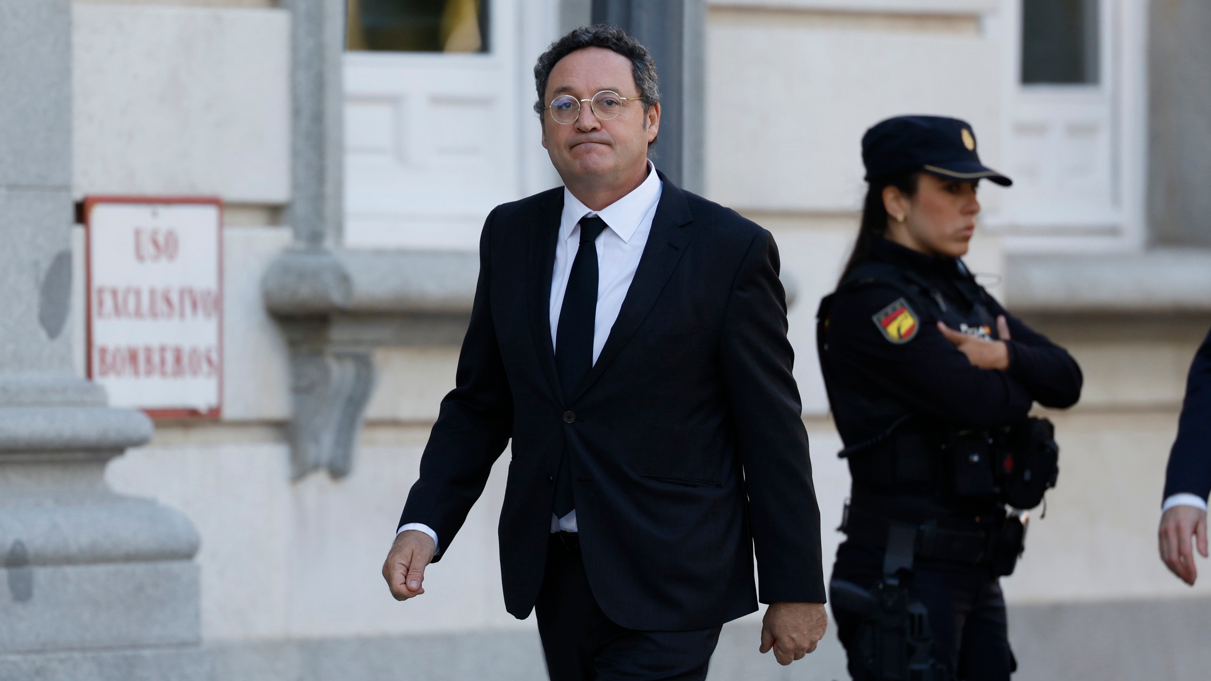Álvaro García Ortiz, este lunes a su llegada al Tribunal Supremo.
