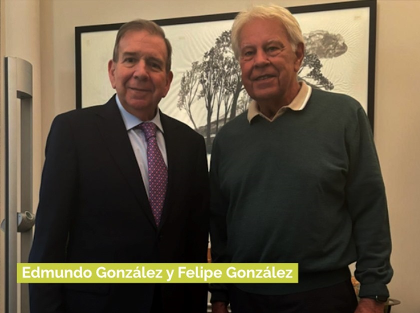 El candidato opositor venezolano Edmundo González y el expresidente del Gobierno Felipe GonzálezREMITIDA / HANDOUT por FUNDACIÓN FELIPE GONZÁLEZFotografía remitida a medios de comunicación exclusivamente para ilustrar la noticia a la que hace referencia la imagen, y citando la procedencia de la imagen en la firma13/09/2024