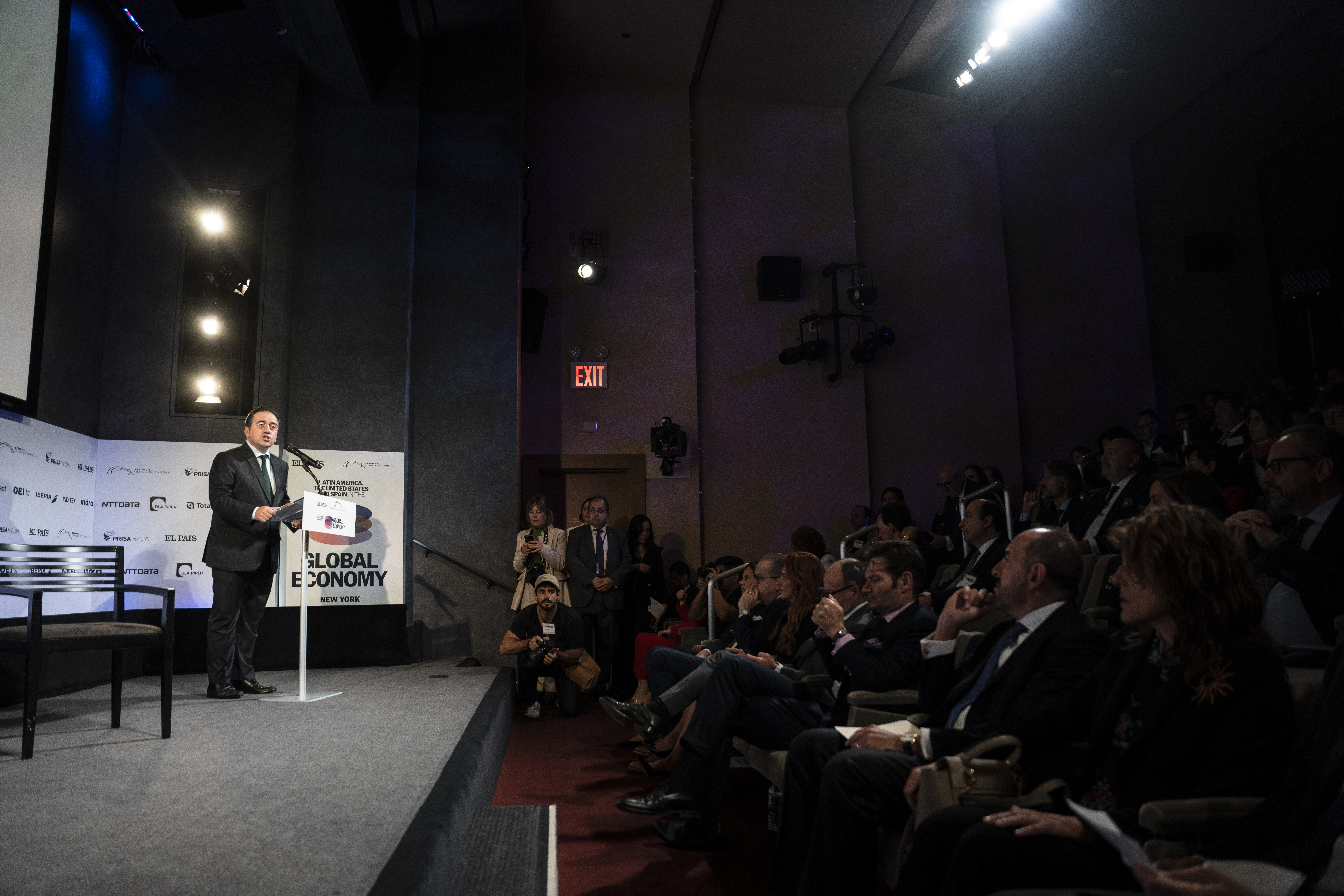 Jose Manuel Albares during Latin America, The United States and Spain in the Global Economy at the Paley Center for Media in New York, NY on Tuesday, September 24, 2024.