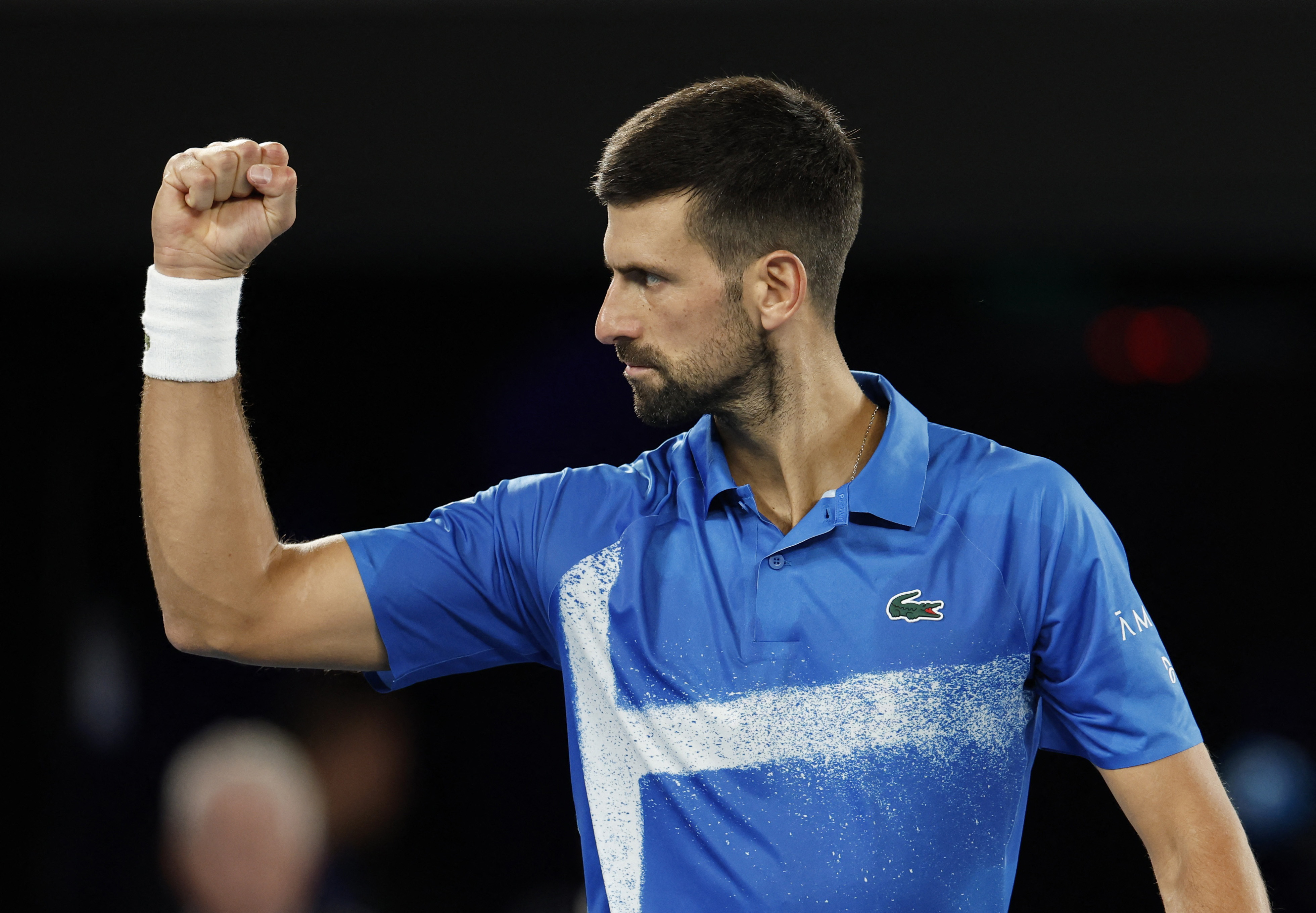 Djokovic celebra un punto