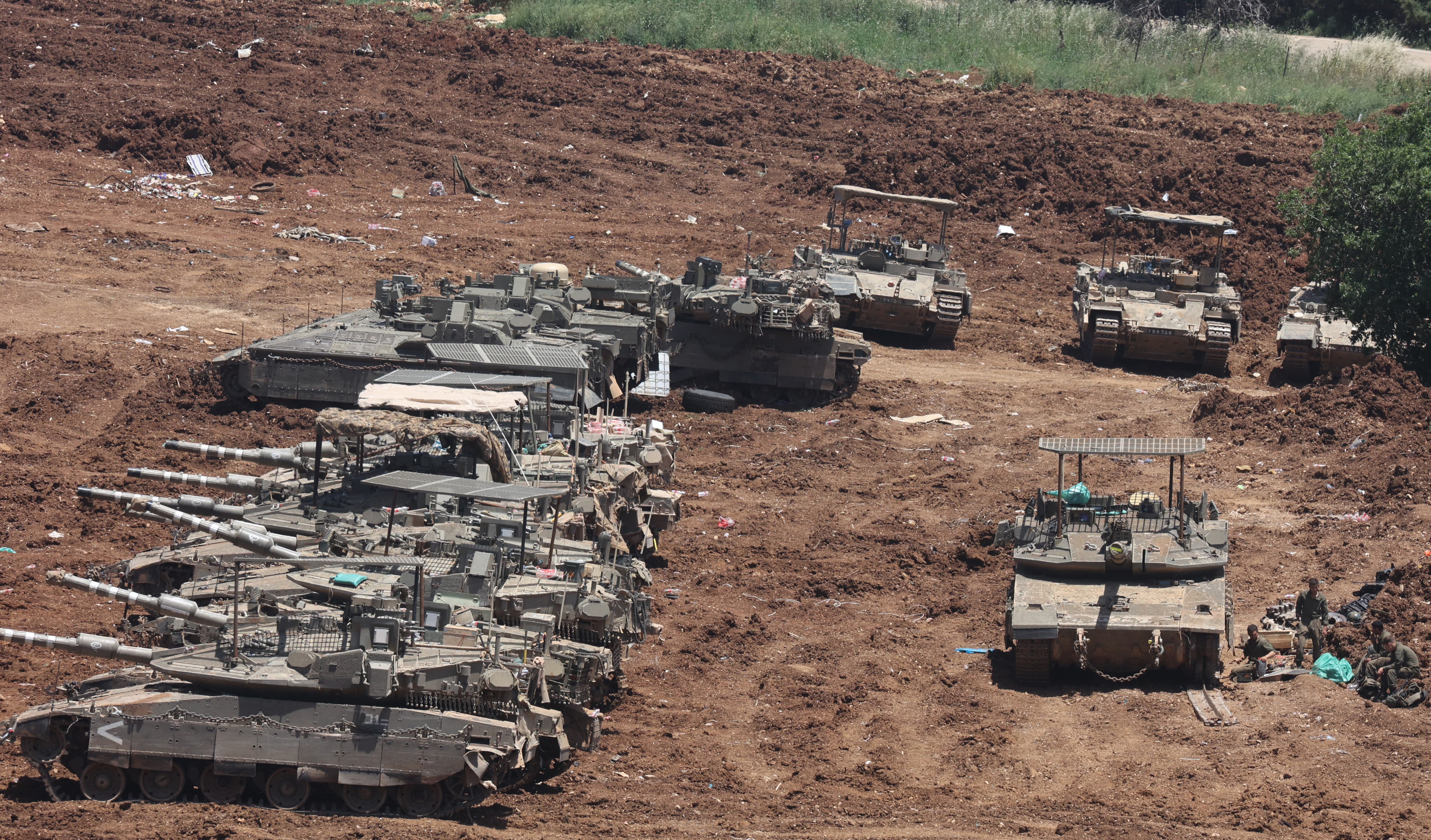 ISRAEL-LEBANON BORDER, May 12, 2026  -- Israeli troops are seen deployed at a staging area near the Israeli-Lebanese border on May 11, 2026. At least seven people were killed and seven others wounded in Israeli strikes across southern Lebanon on Monday, Lebanon's National News Agency (NNA) reported.,Image: 1098242093, License: Rights-managed, Restrictions: , Model Release: no  , Credit line: Gil Cohen Magen / Xinhua News / Europa Press
Editorial licence valid only for Spain and 3 MONTHS from the date of the image, then delete it from your archive. For non-editorial and non-licensed use, please contact EUROPA PRESS.
Gil Cohen Magen / Xinhua News / Europa Press / ContactoPhoto
11/05/2026