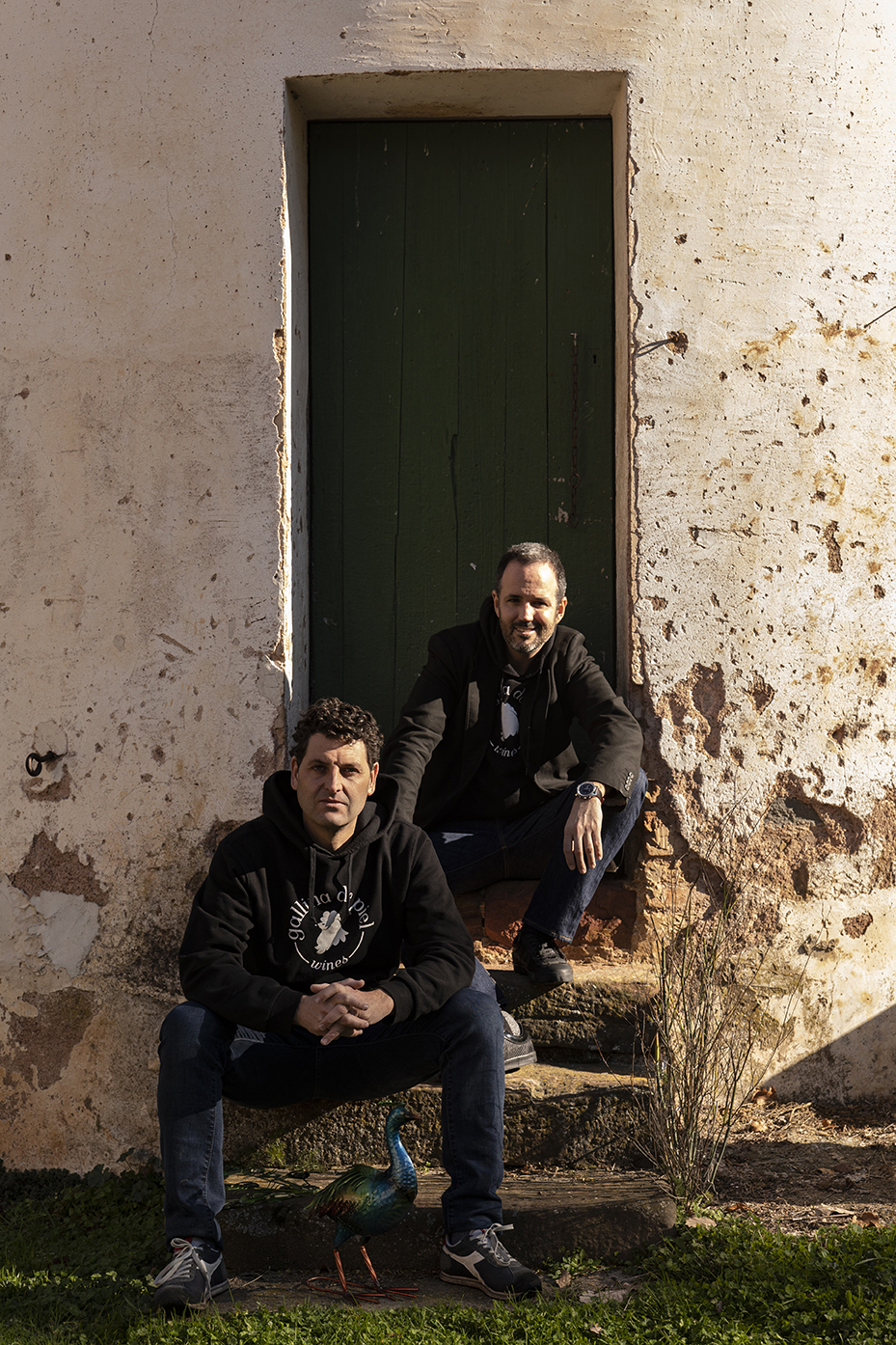 El fundador de Gallina de Piel, David Seijas, en primer plano, con Guillem Sanz, director ejecutivo.