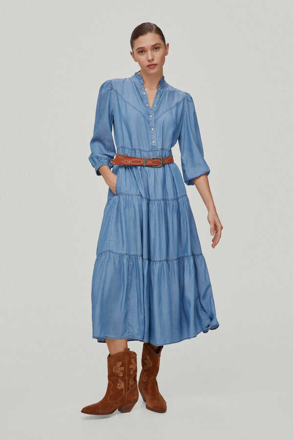 Cinco formas de llevar vestido camisero (Trendencias)  Vintage shirt  dress, Womens denim dress, Denim mini dress