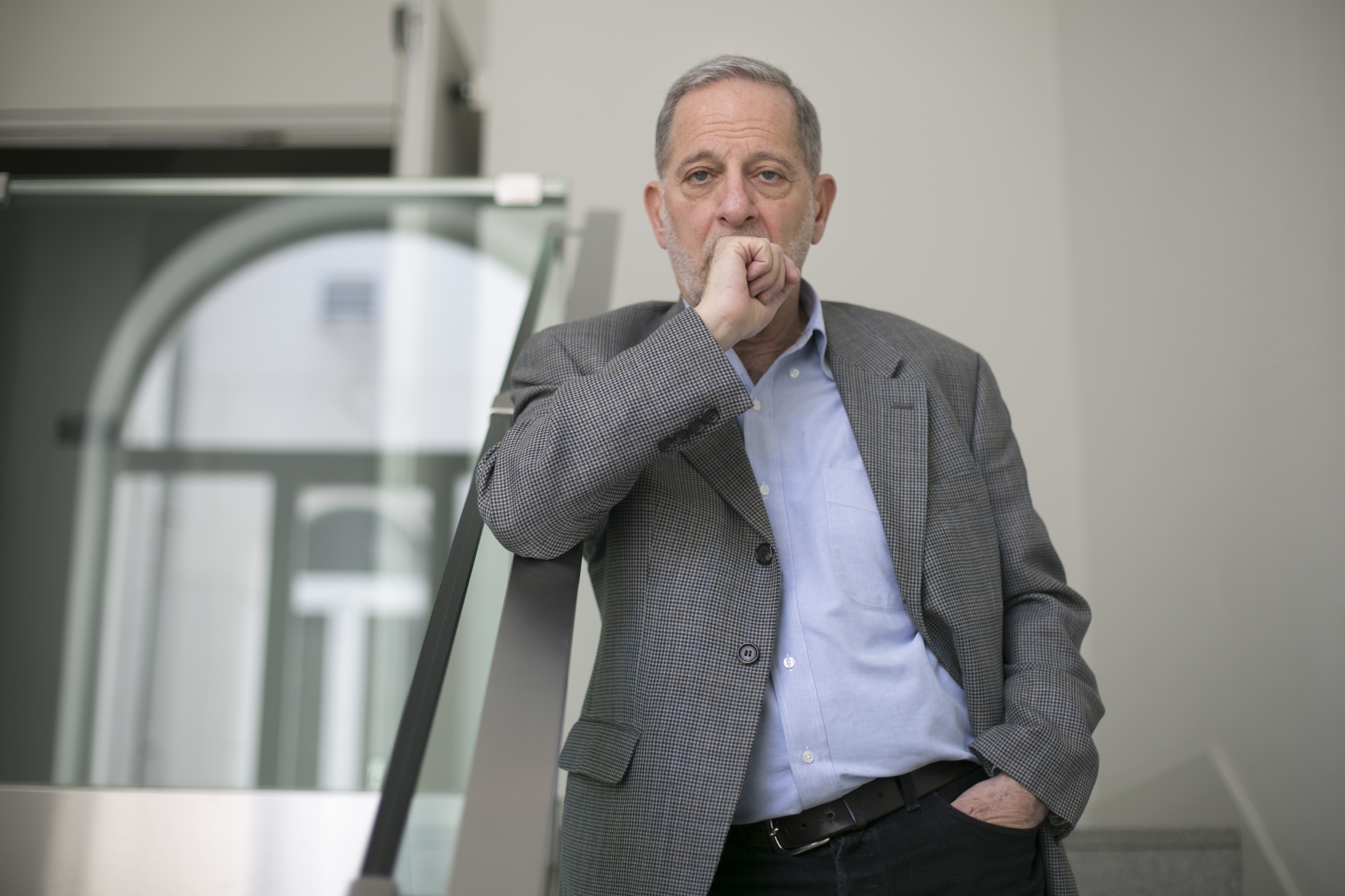 O escritor Rashid Khalidi, na Casa Árabe em Madrid, esta segunda-feira.