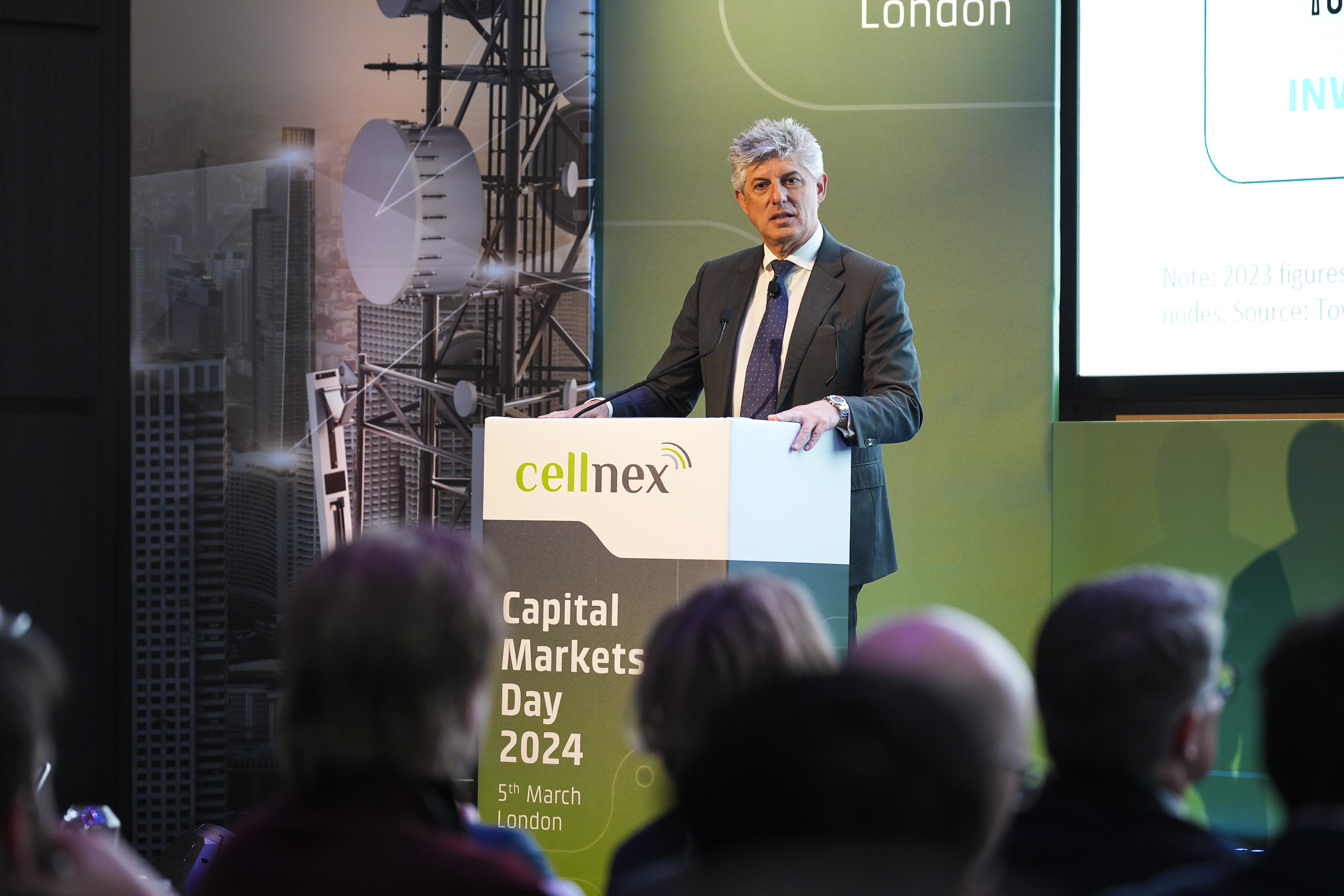 Marco Patuano, CEO de Cellnex, en el Capital Markets Day de la compañía.