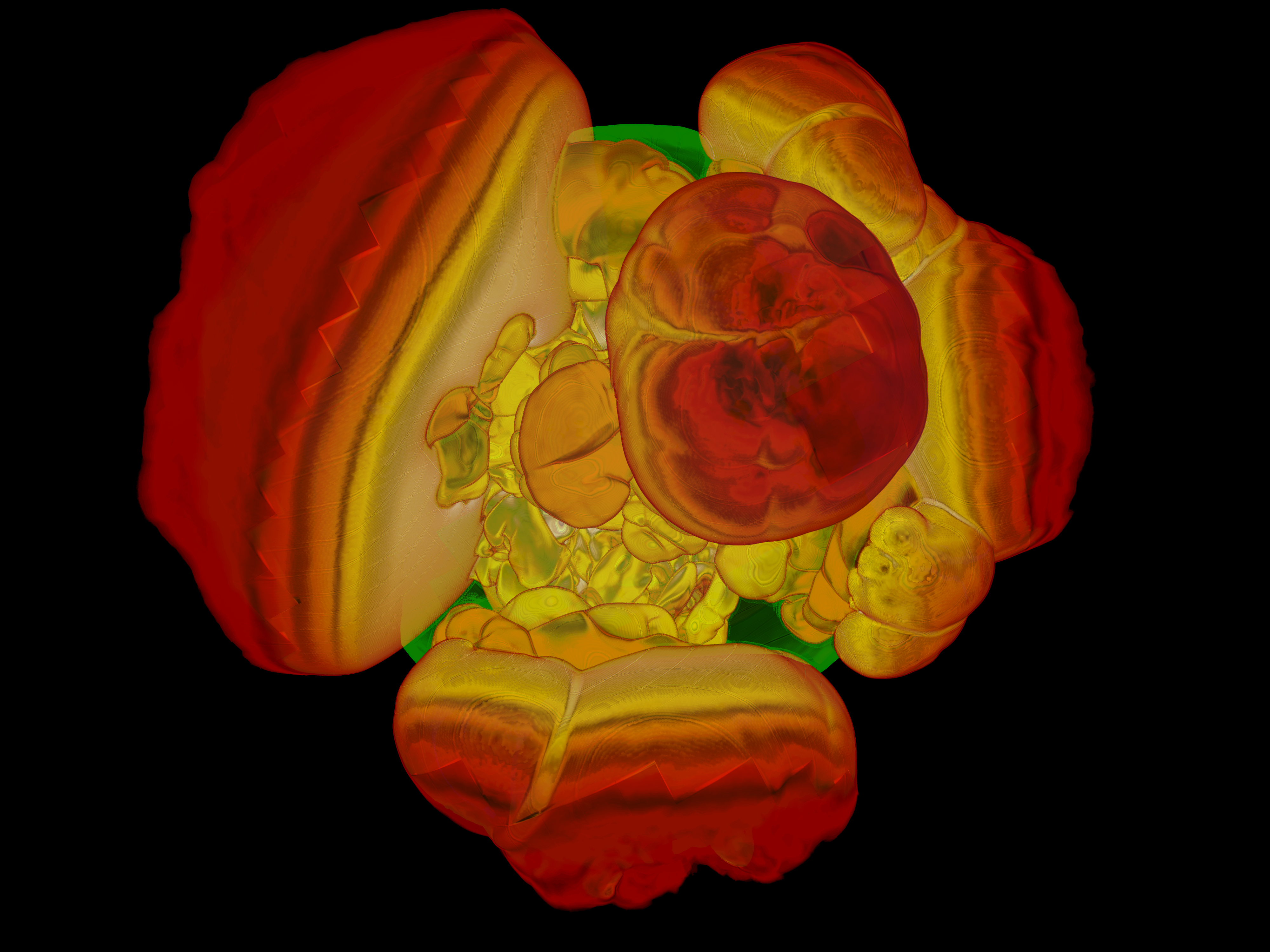 Simulación por ordenador de una detonación de supernova de tipo Ia.