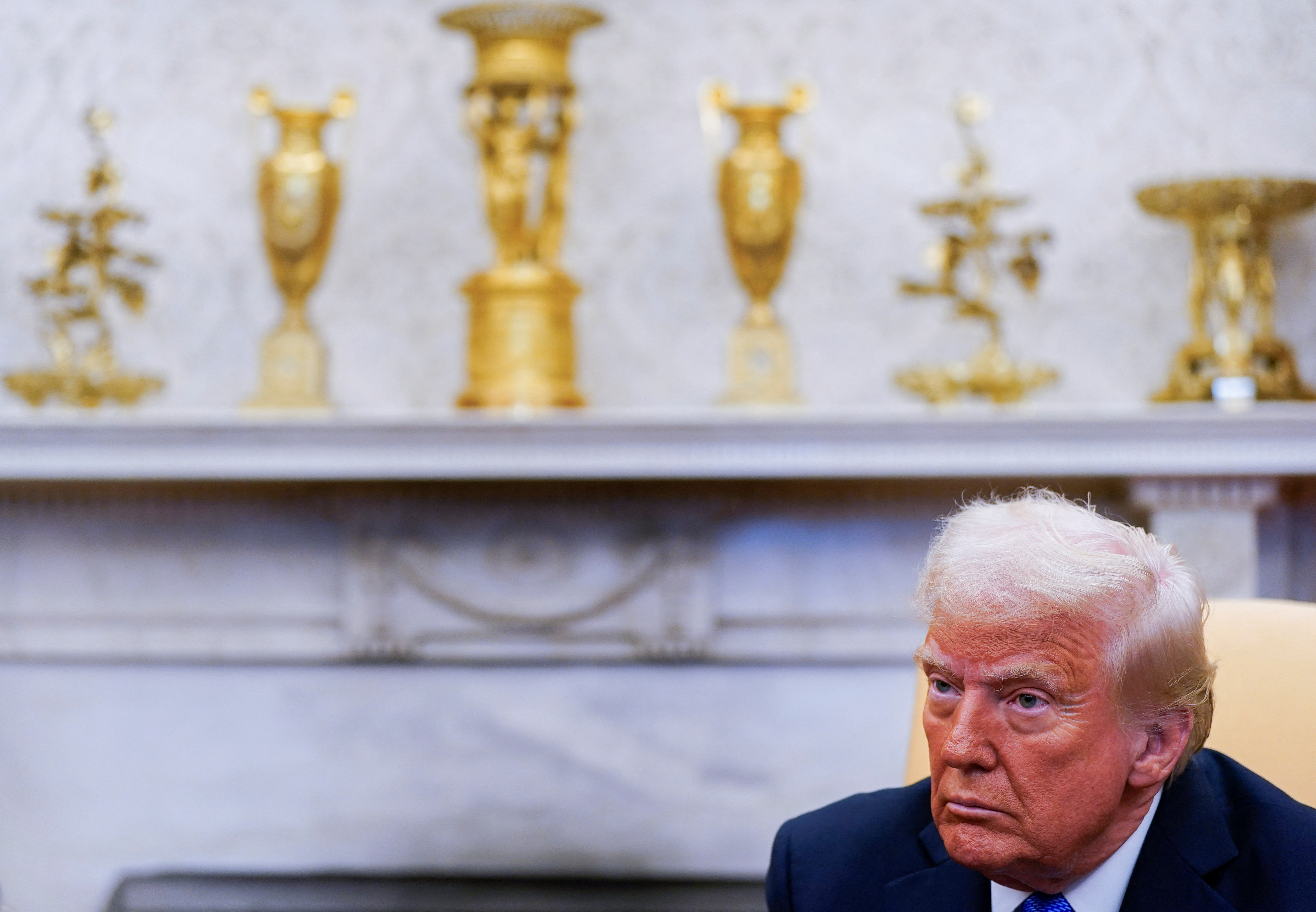 El presidente de Estados Unidos, Donald Trump, durante su reunin este viernes con el primer ministro de Japn, Shigeru Ishiba, en la Casa Blanca.