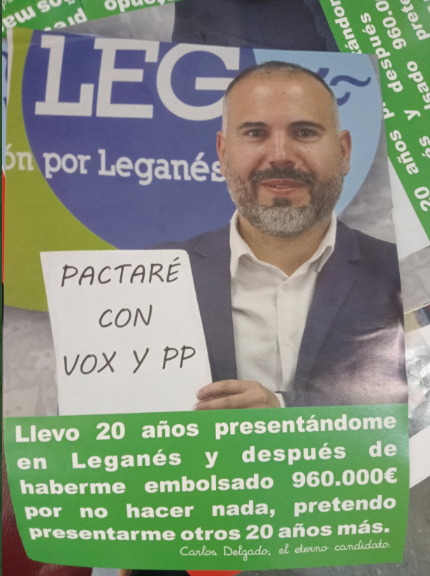 Unión por Leganes denuncia ante la Policía al PSOE por “suplantar su identidad” en unos folletos