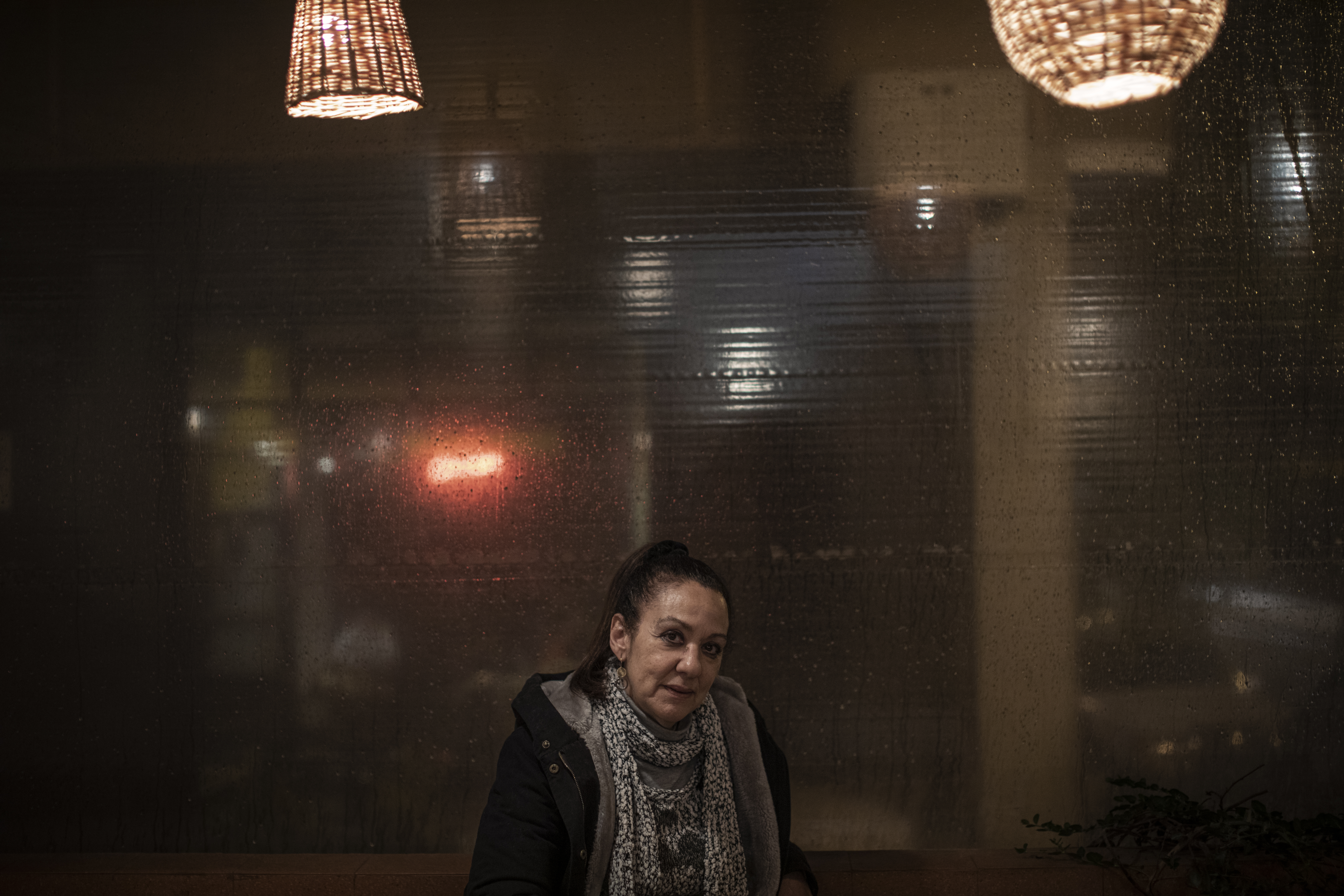 Dida Saab, em um café em Beirute, em novembro passado.