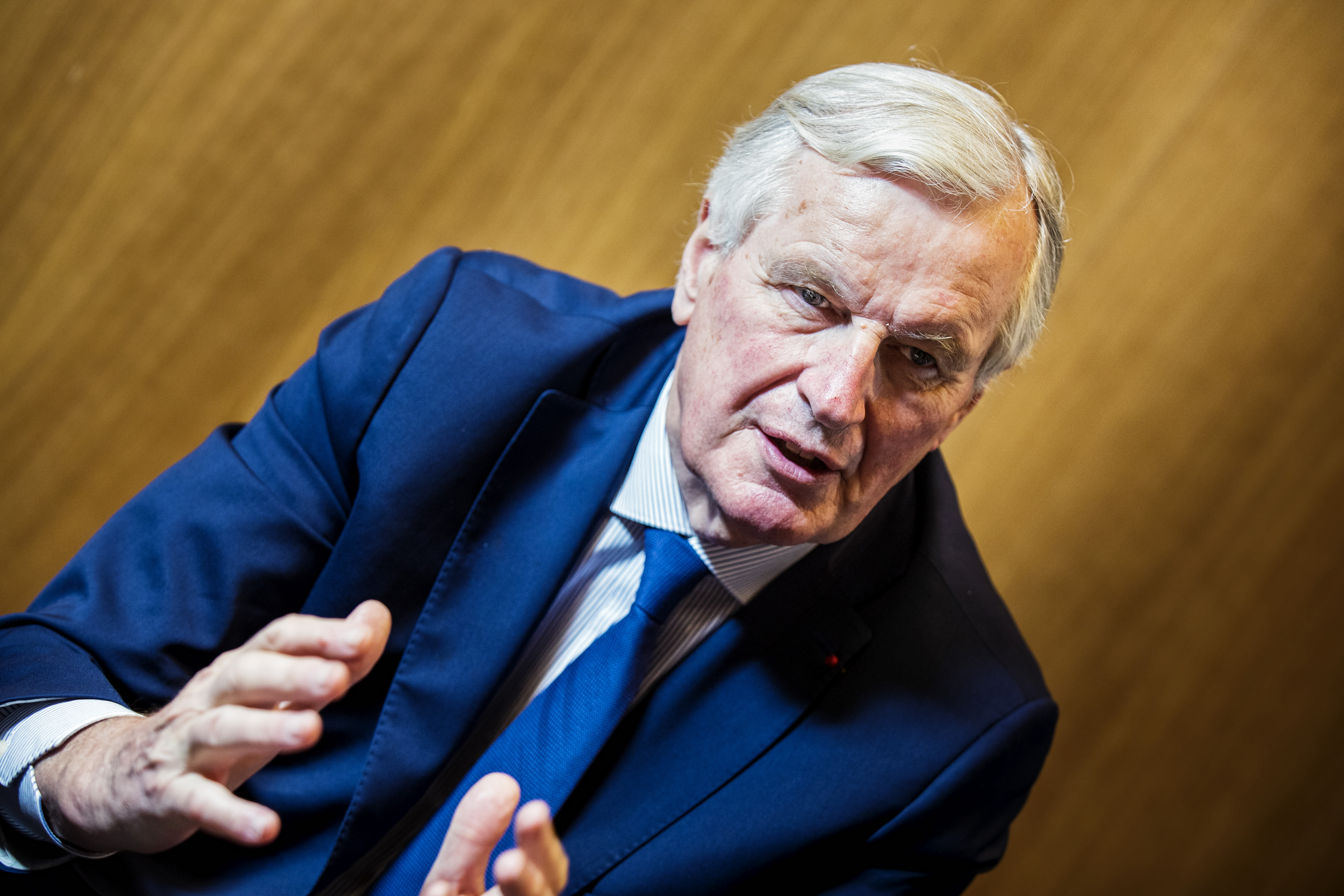 Michel Barnier, durante a entrevista desta quarta-feira em Madrid. 