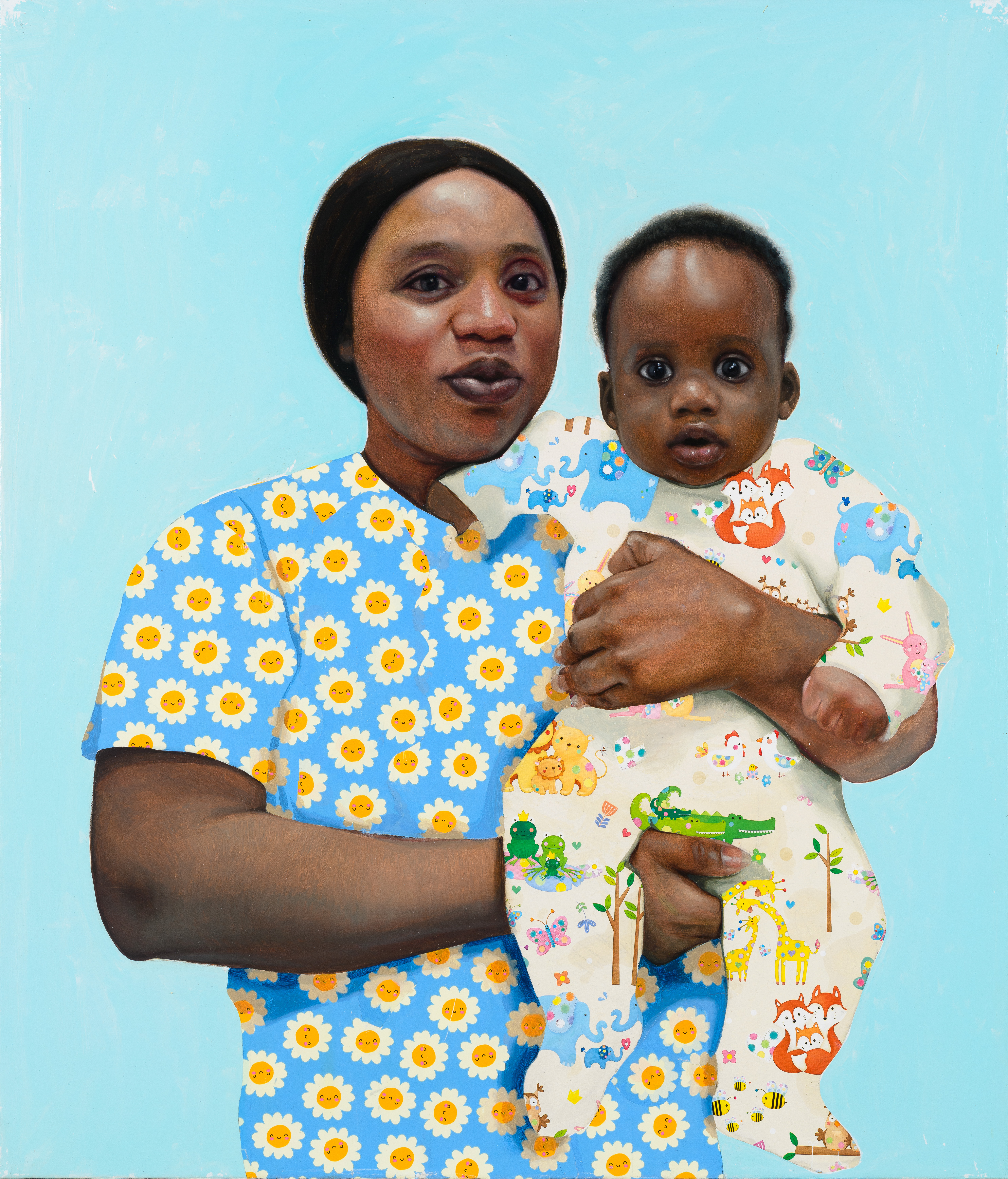 Janet, una de las migrantes retratadas por el pintor.