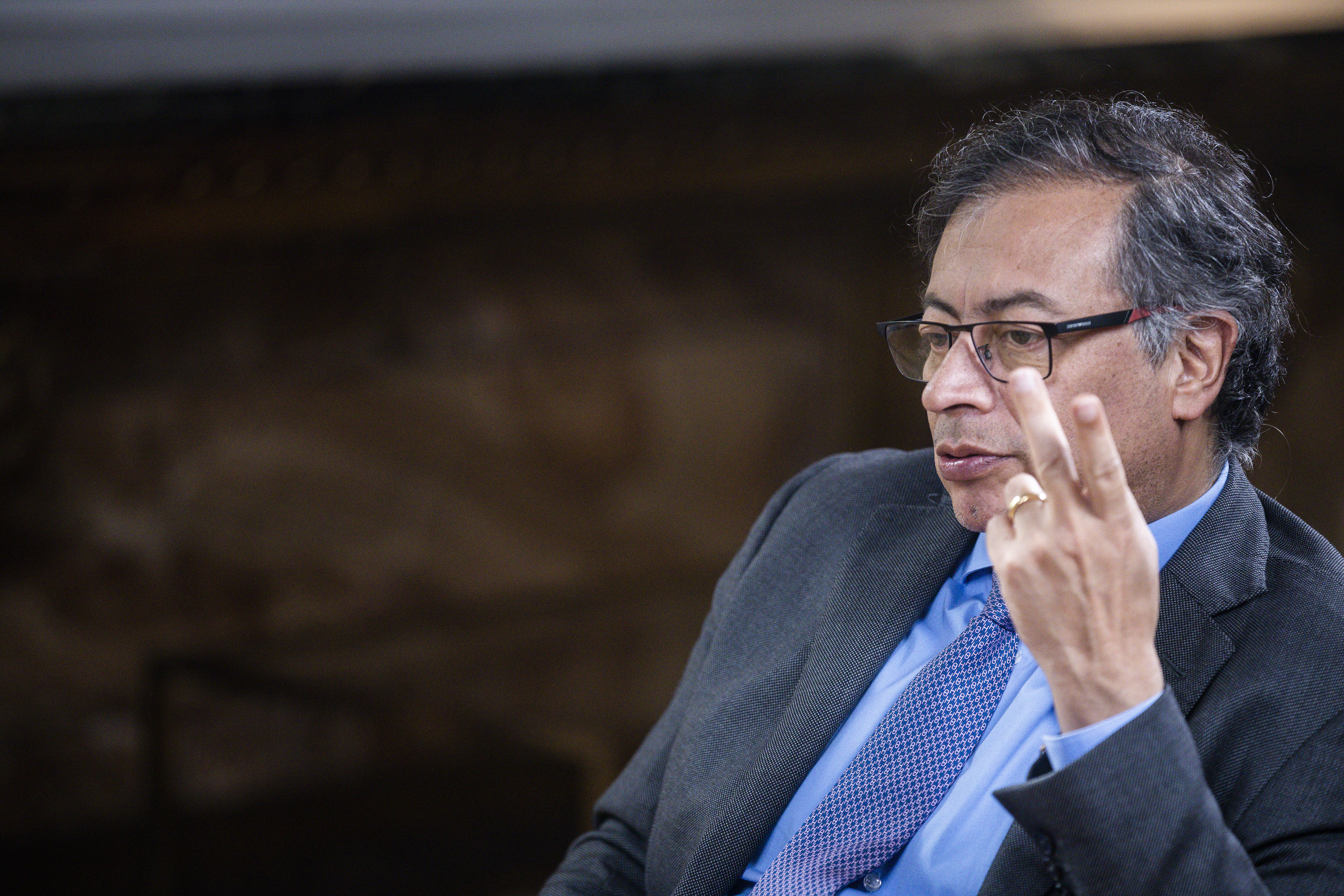 Gustavo Petro, durante a entrevista.