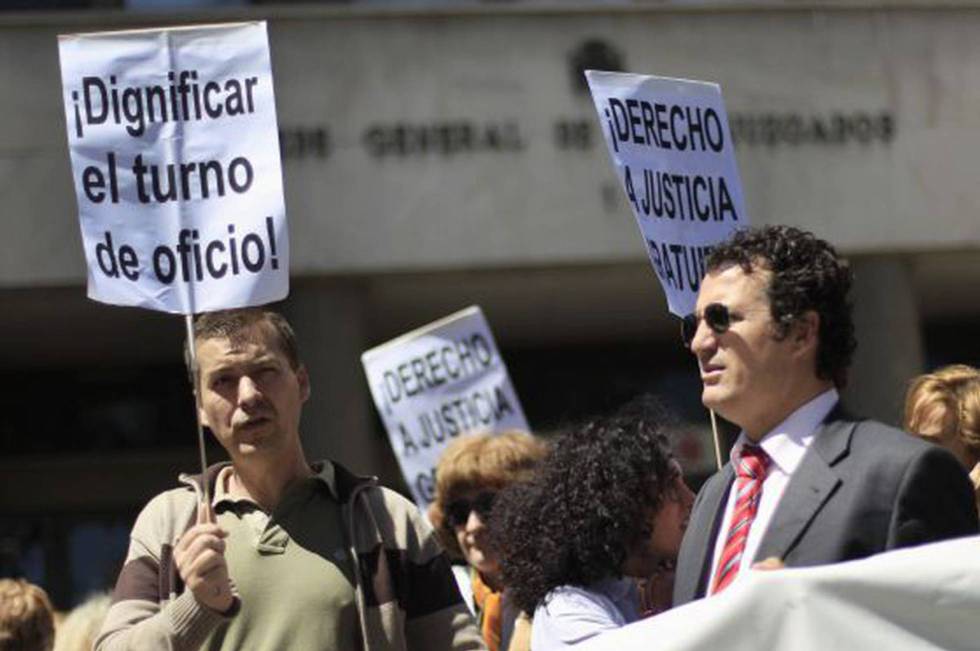 Protesta del turno de oficio en el año 2011