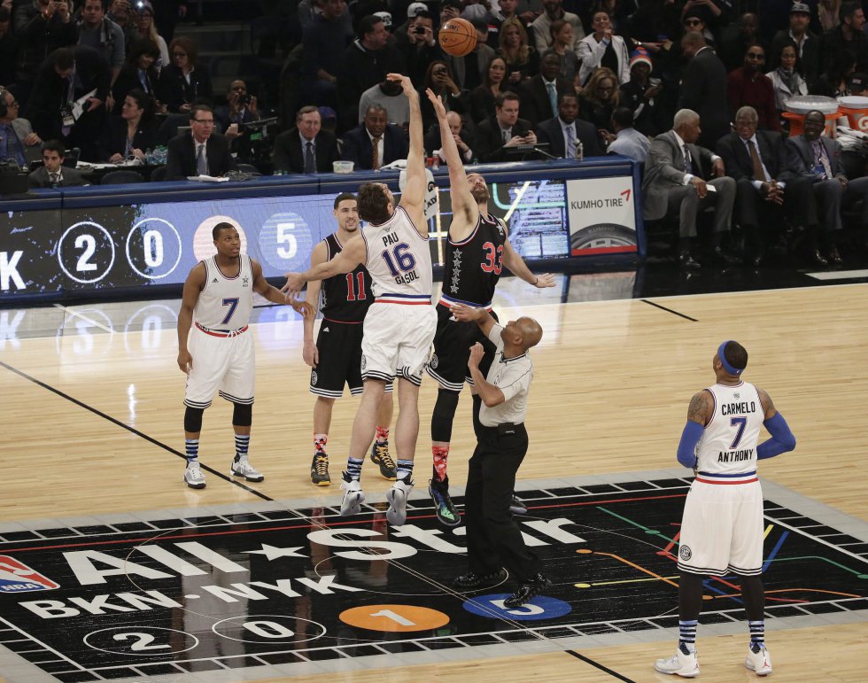 Gasol Brothers Tip-Off the 2015 NBA All-Star Game 