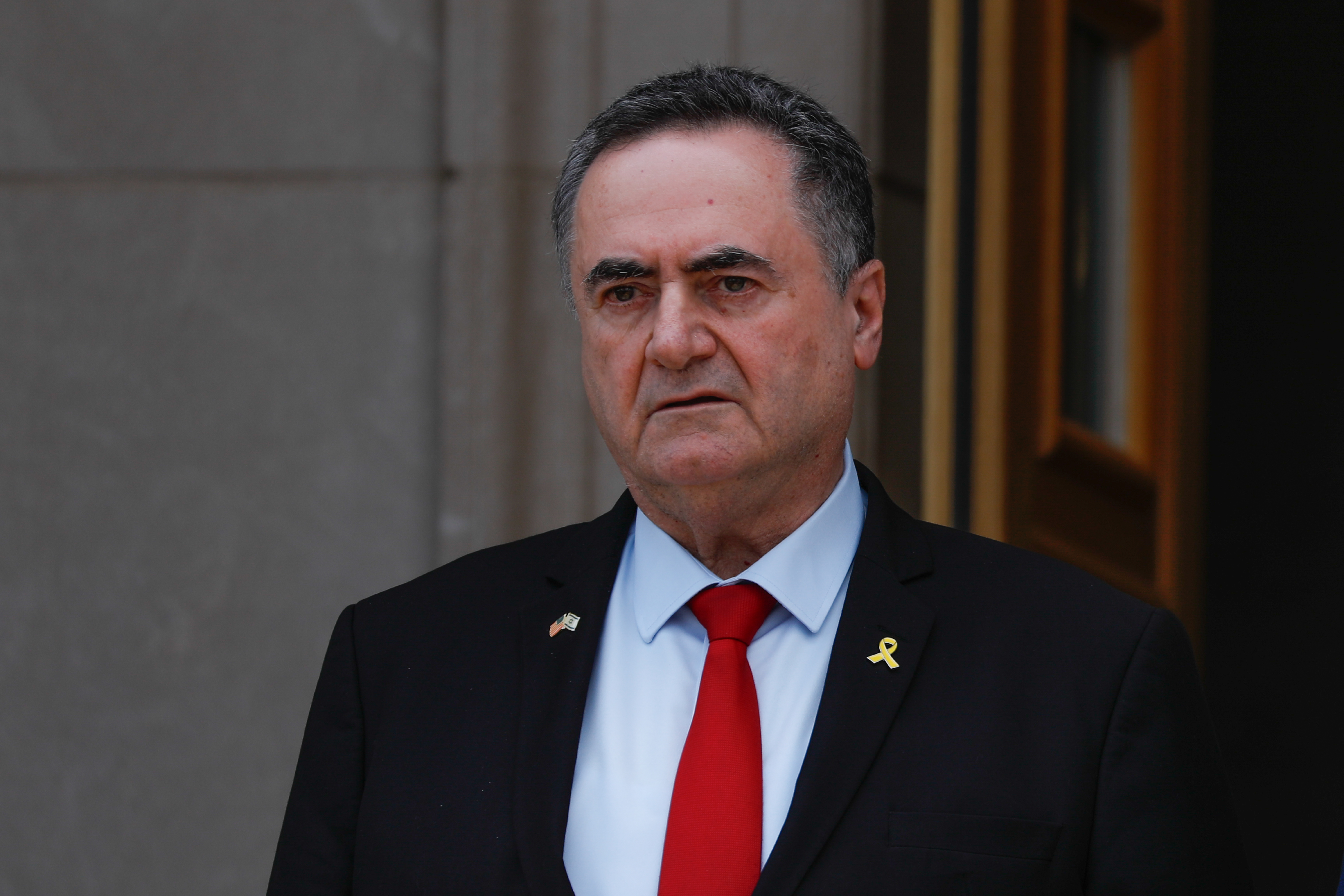 El ministro israelí de Defensa, Israel Katz, en una ceremonia en Washington, el 18 de julio de 2025.