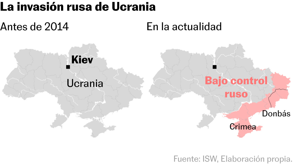 Así están ahora mismo las fronteras de Ucrania