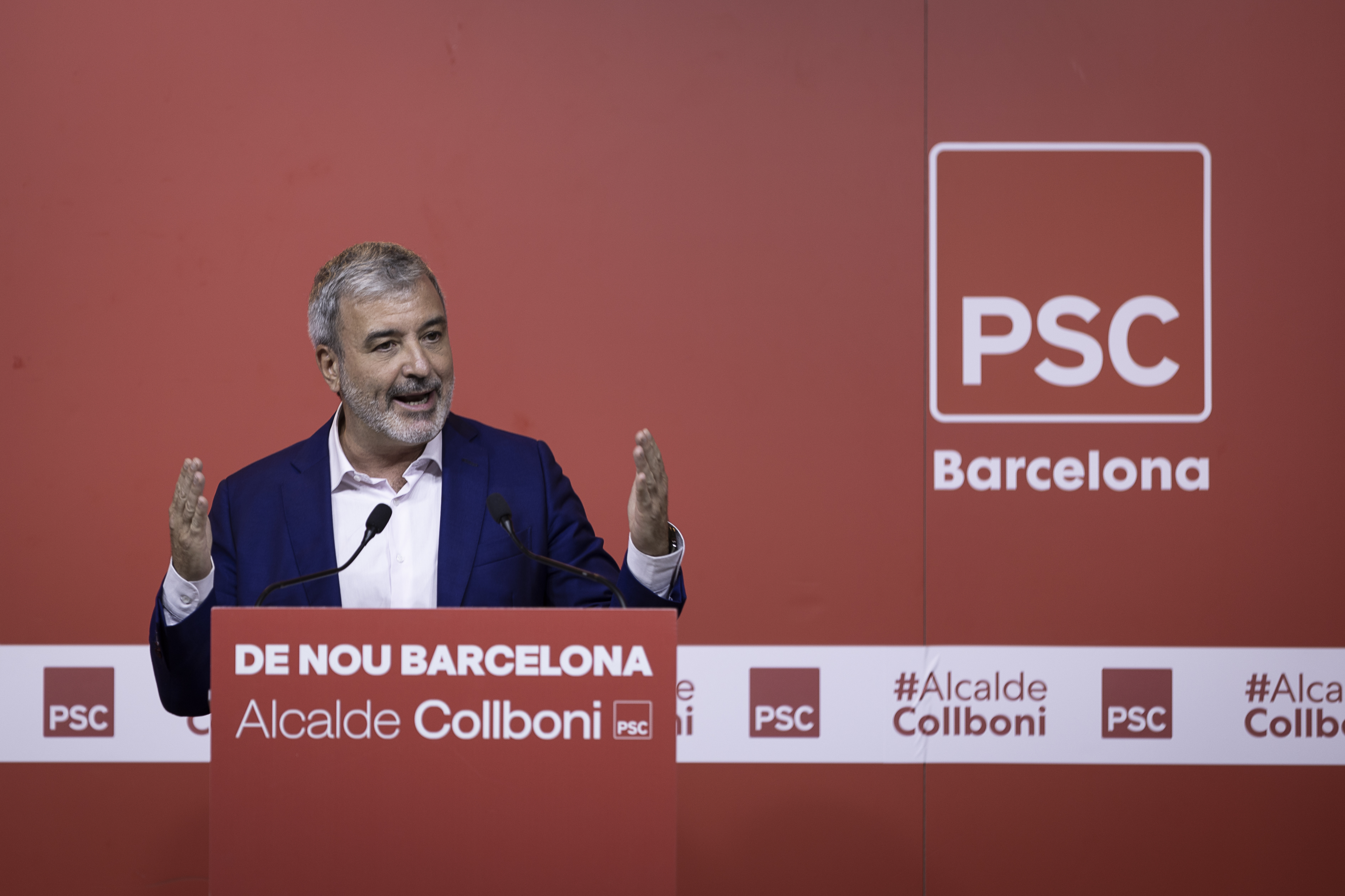 Collboni reitera su objetivo de ser alcalde de Barcelona mediante un pacto con los comunes y ERC