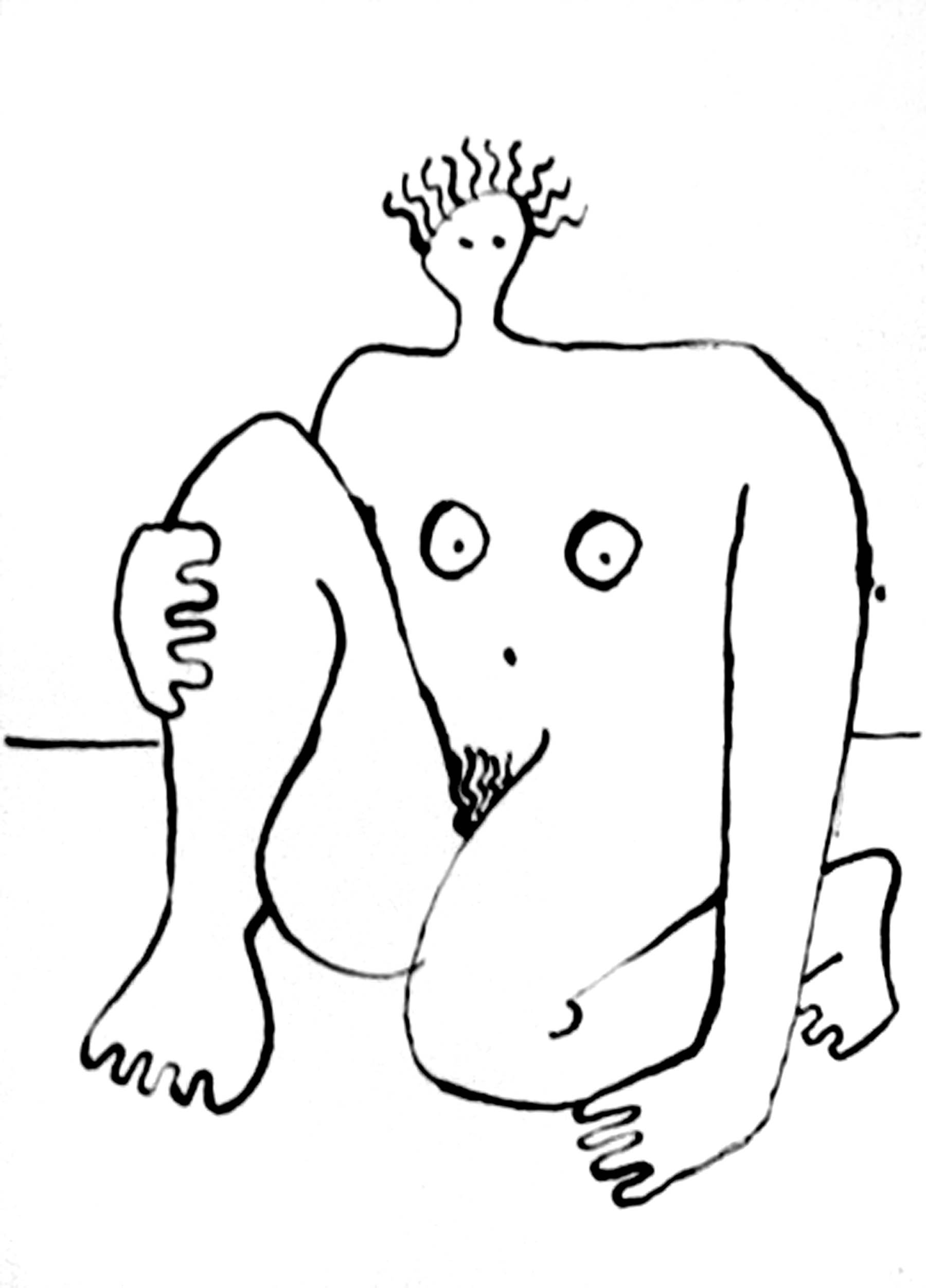 Dibujo de una mujer realizado por Gabriel Ferrater.