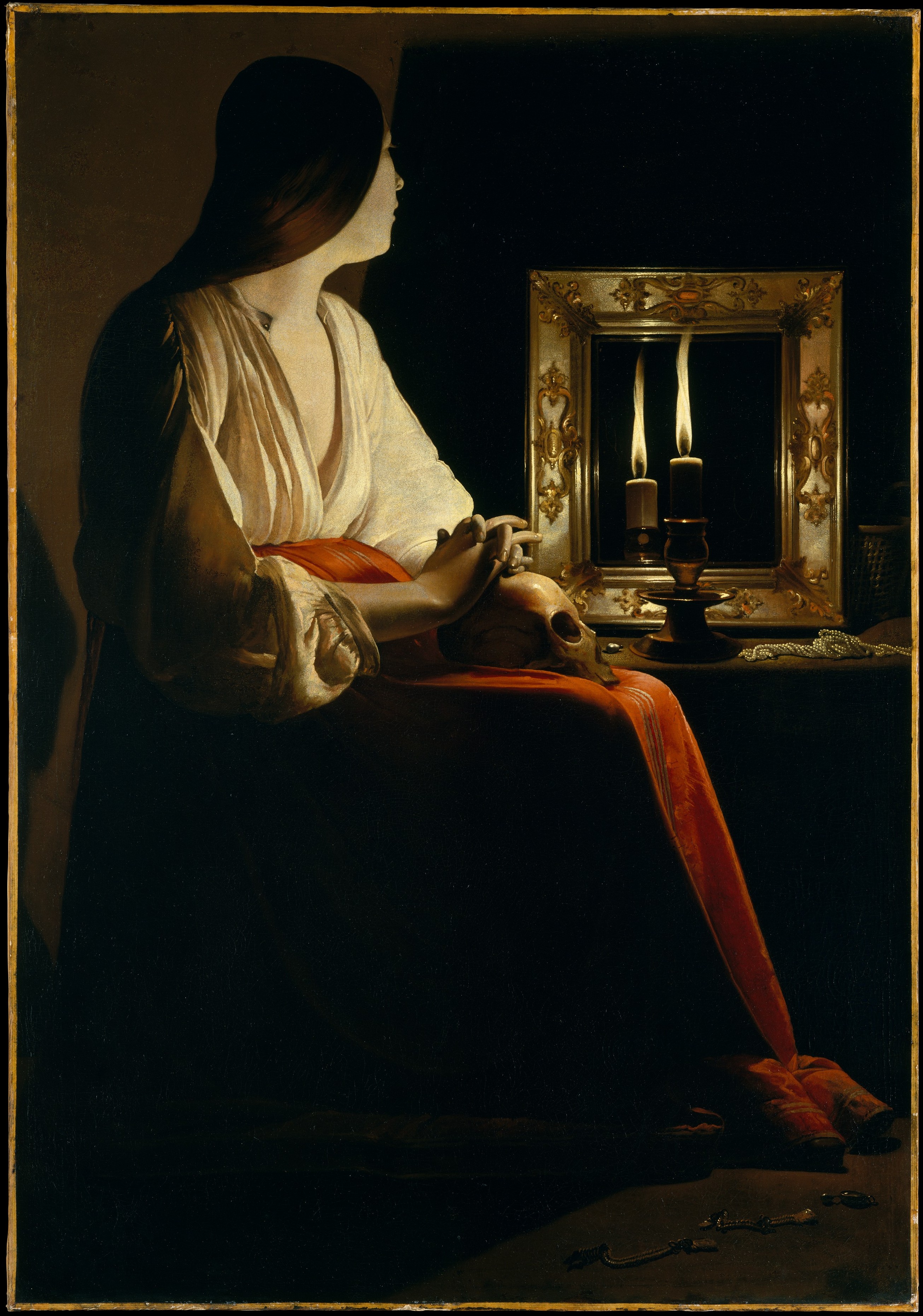 'Magdalena penitente con dos velas' (circa 1625-1650), otra variante del cuadro de Georges de La Tour, en el Metropolitano de Nueva York.