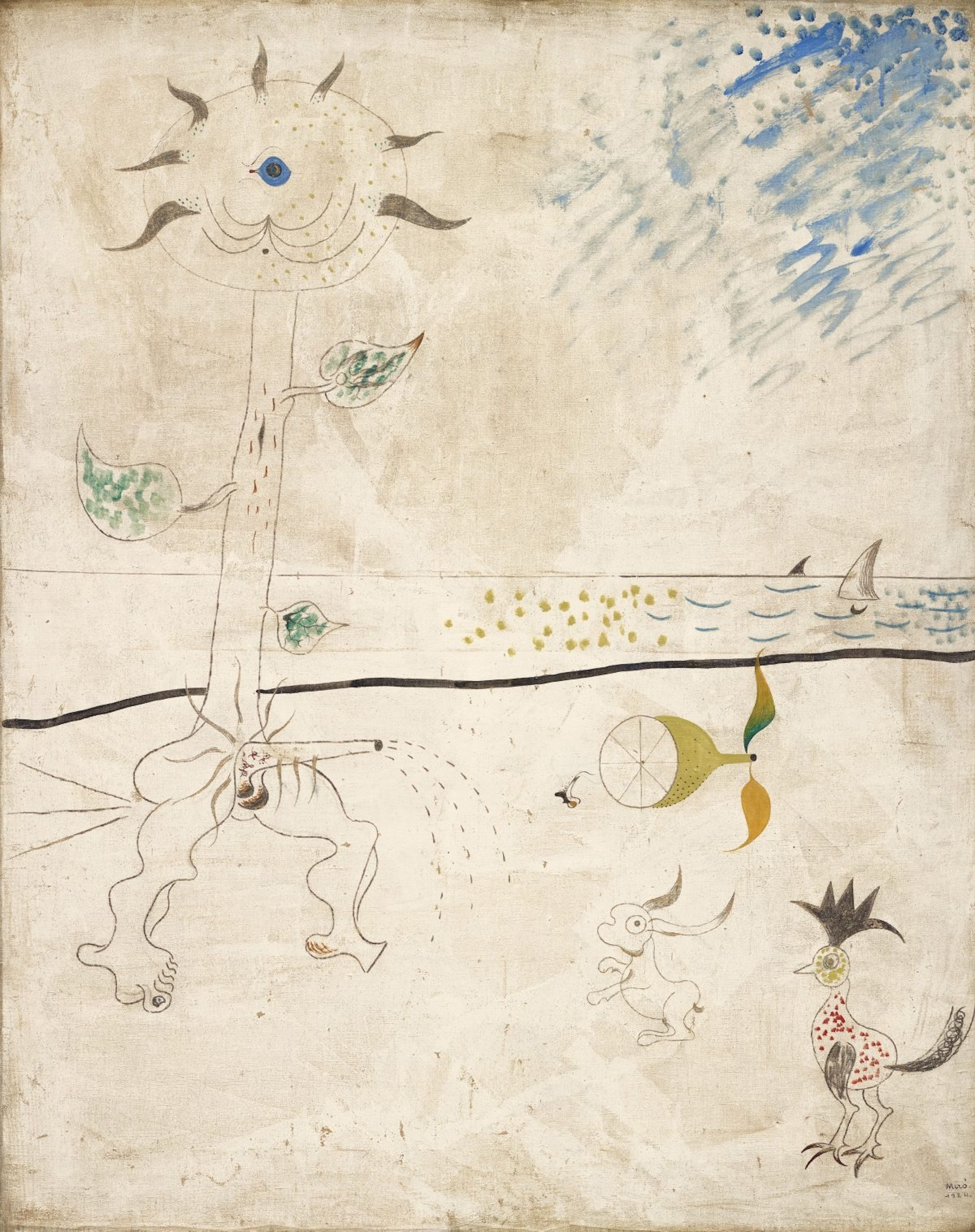 'Le Piège', óleo sobre lienzo de 92 x 73 centímentros pintado por Joan Miró en 1924.