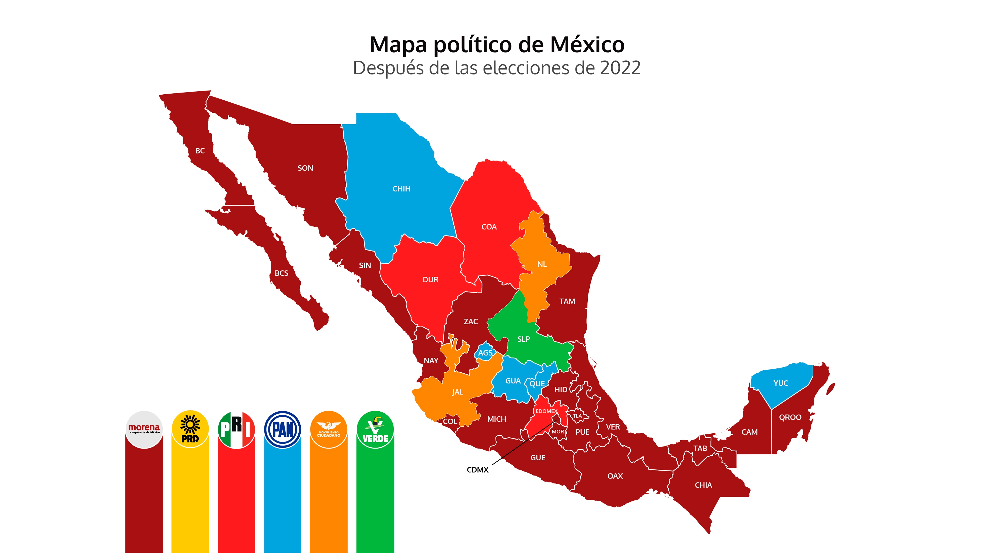 Elecciones 2022: Morena amplía su poder territorial al ganar en Quintana  Roo, Oaxaca, Hidalgo y Tamaulipas | Elecciones mexicanas 2022 | EL PAÍS  México