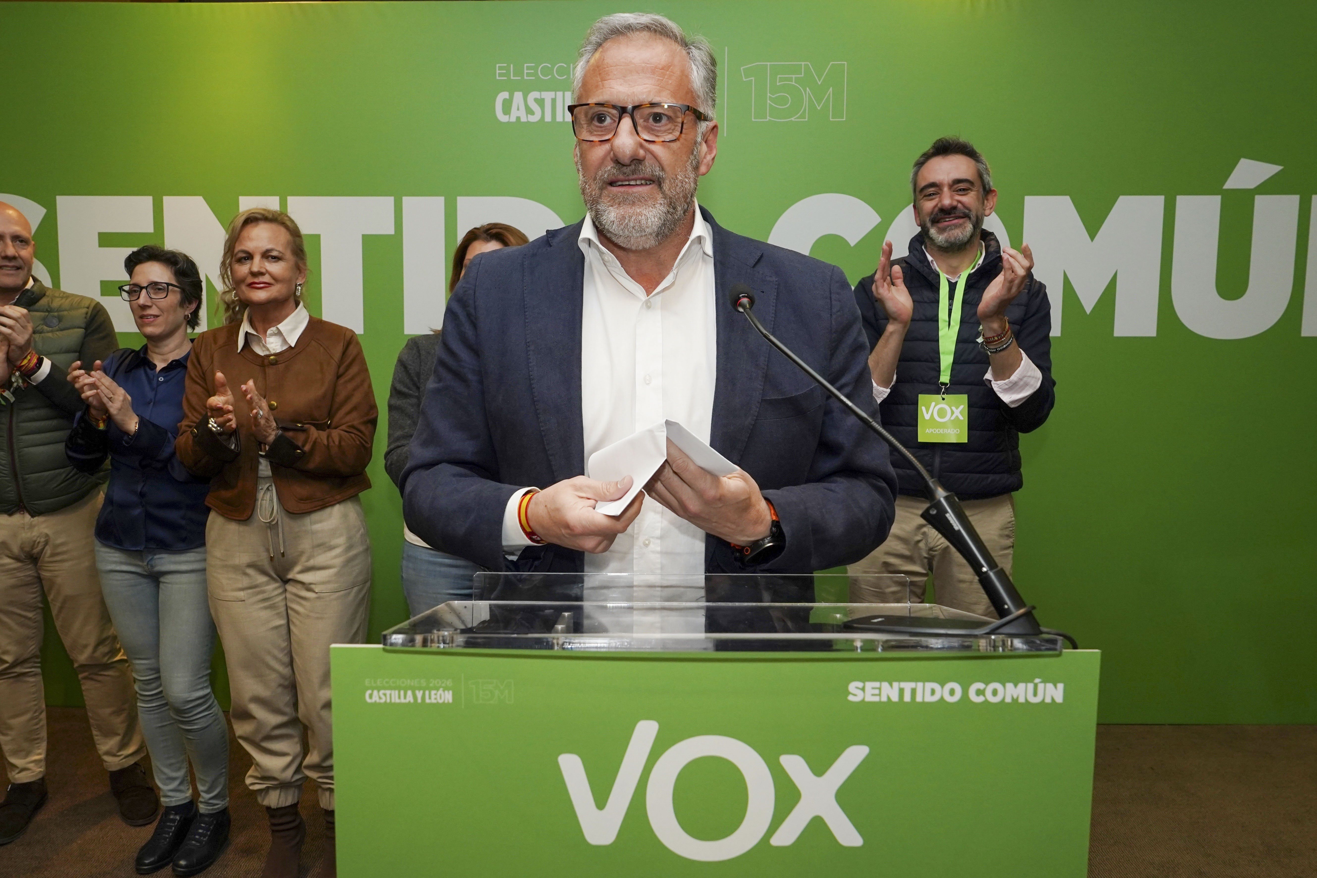El candidato de VOX a la presidencia de la Junta de Castilla y León, Carlos Pollán.
