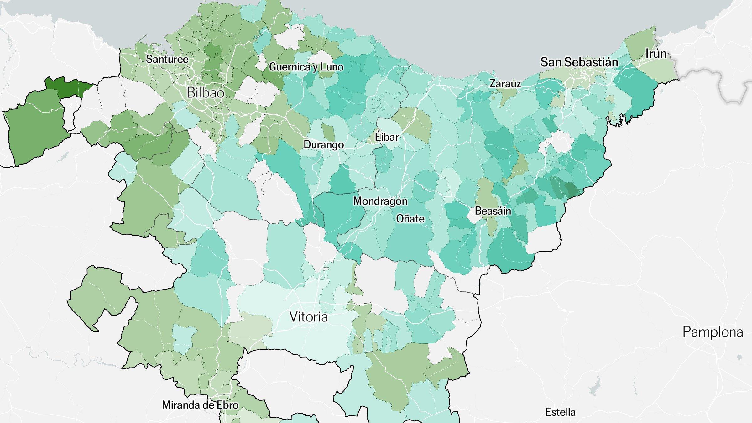 Los resultados de las elecciones en el País Vasco, municipio a municipio